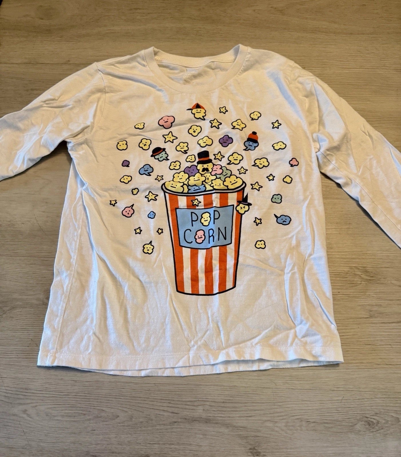graniph Kawaii Popcorn long sleeve T-shirt white cotton Japan Sz SS (US XS) Unisex T-shirt, Sweatshirt, Hoodie, Long Sleeve Tee - T-Shirt, Sweatshirt, Hoodie