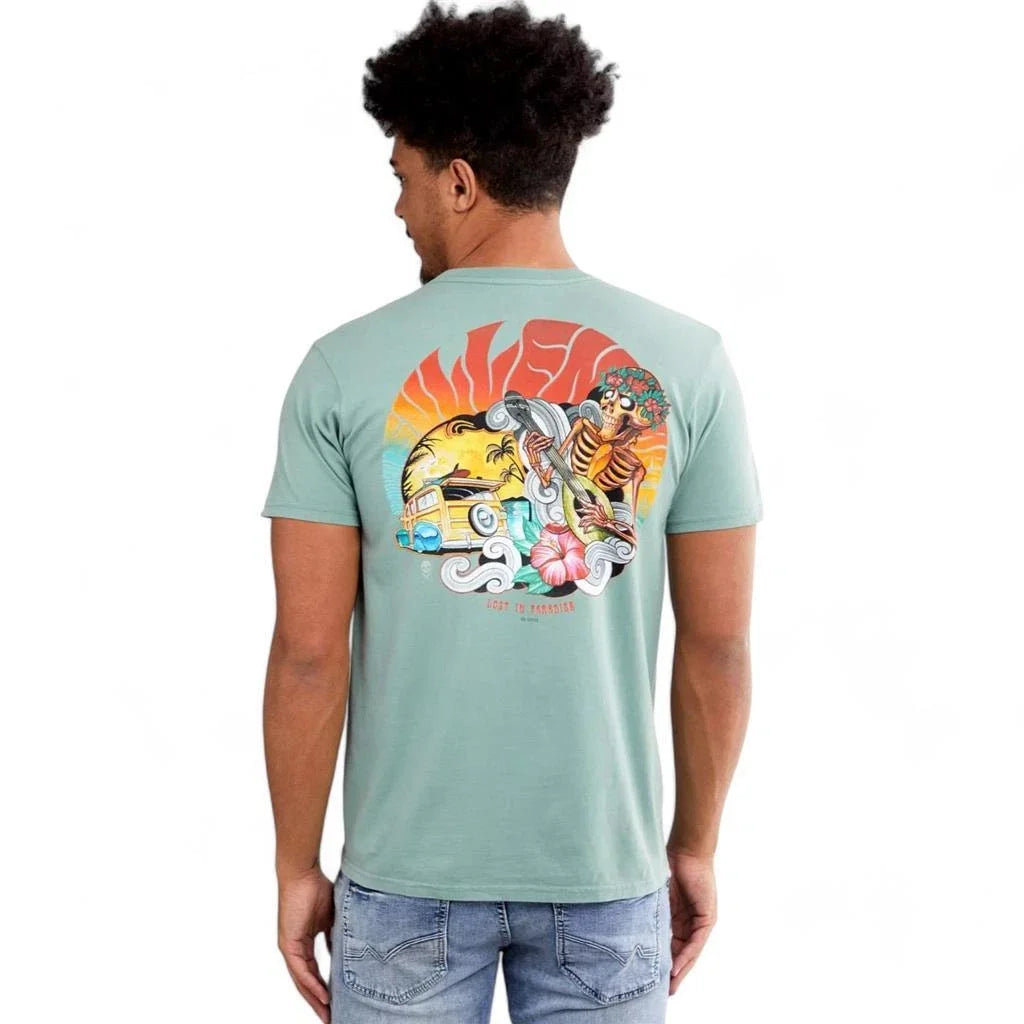 Men's Sullen Art Co Lost In Paradise Beryl Green Tattoo Biker Tee T-Shirt S-4XL Unisex T-shirt, Sweatshirt, Hoodie, Long Sleeve Tee - T-Shirt, Sweatshirt, Hoodie