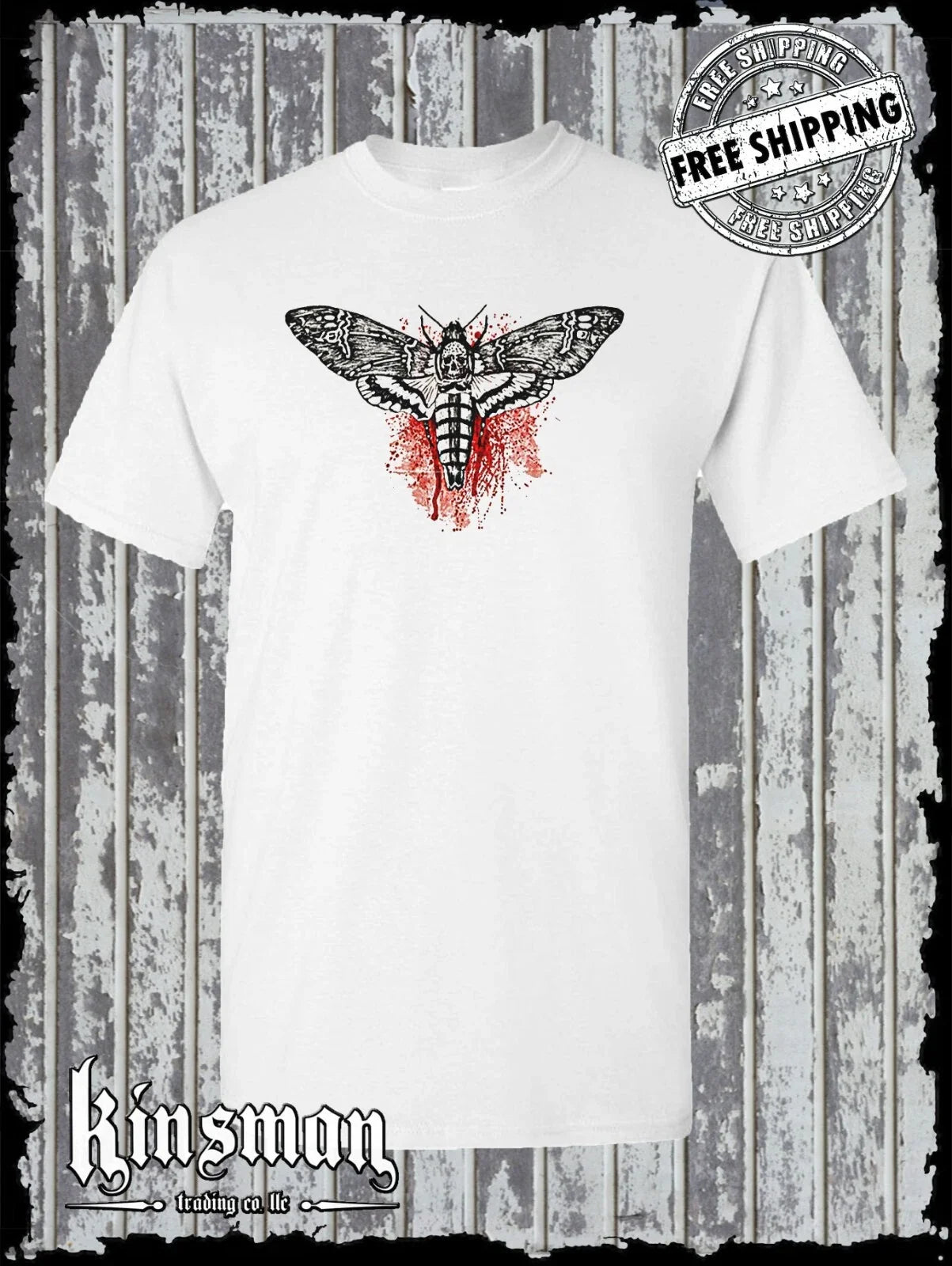 Death's Head Hawk Moth T-Shirt / Horror Movie Halloween Skull Insect Blood Unisex T-shirt, Sweatshirt, Hoodie, Long Sleeve Tee - T-Shirt, Sweatshirt, Hoodie