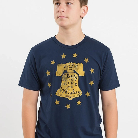 American Eagle Give Me Liberty Give Me Whiskey Bell Graphic USA Tee Size Small Unisex T-shirt, Sweatshirt, Hoodie, Long Sleeve Tee - T-Shirt, Sweatshirt, Hoodie