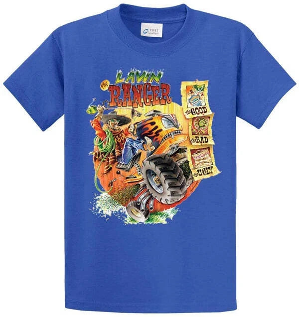 LAWN RANGER Cotton Printed Tee Shirt Regular and Big and Tall Sizes Unisex T-shirt, Sweatshirt, Hoodie, Long Sleeve Tee - T-Shirt, Sweatshirt, Hoodie