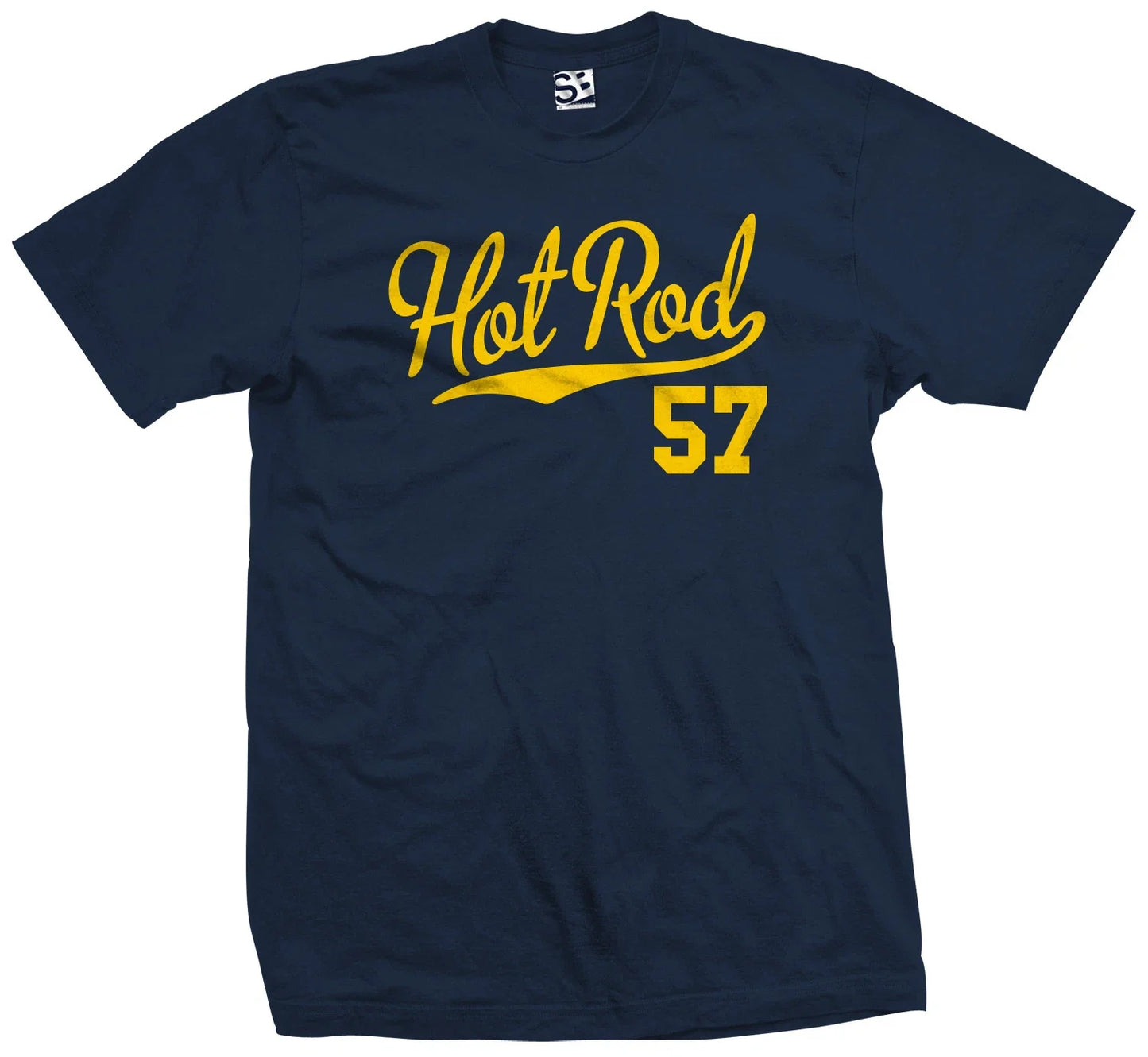 Hot Rod 57 Script T-Shirt | 1957 Custom Pickup Coupe Rat Race Car Jersey Tee sports jersey product view 1