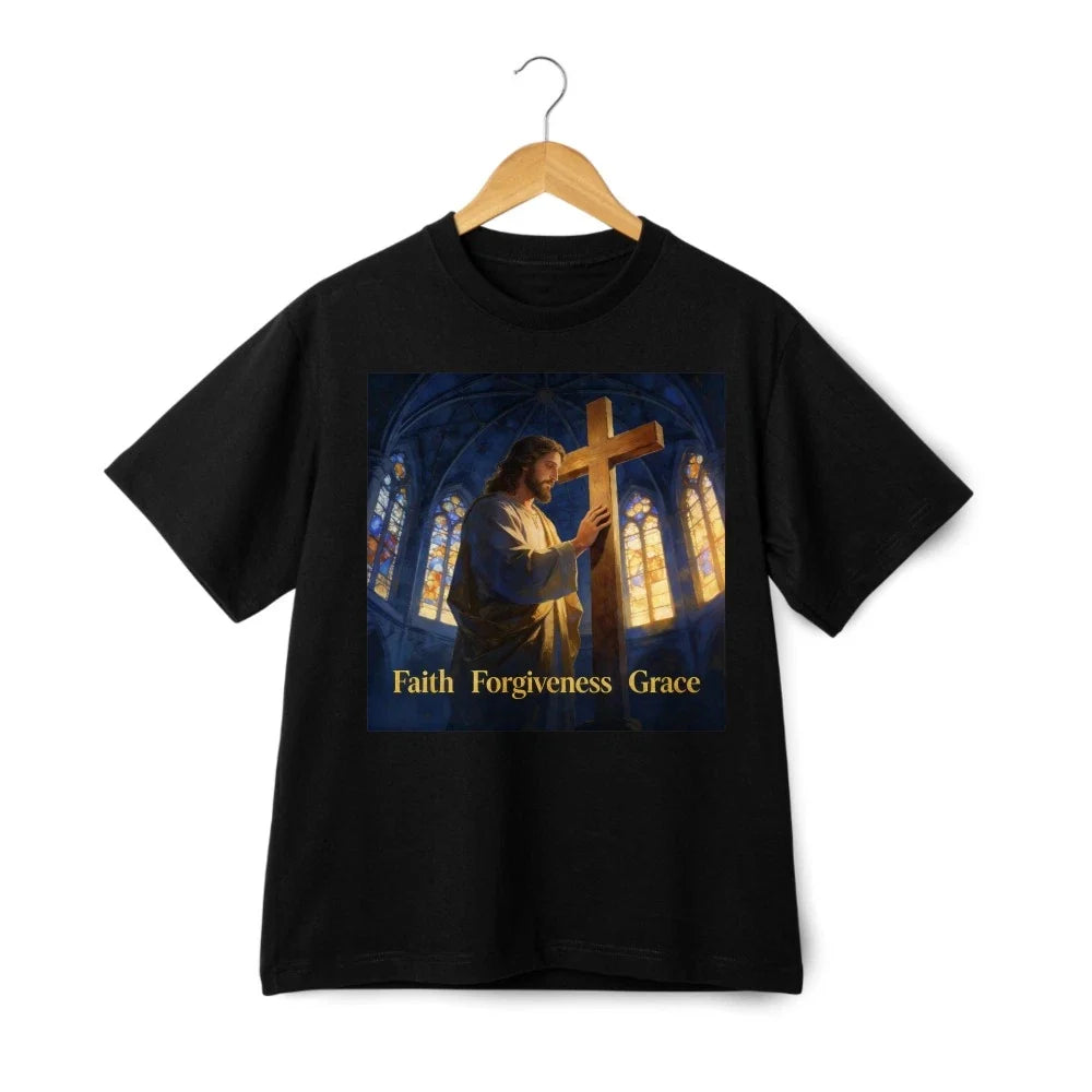 Jesus Cross Faith T-Shirt Faith Forgiveness Grace" Christian Tee for Men & Women Unisex T-shirt, Sweatshirt, Hoodie, Long Sleeve Tee - T-Shirt, Sweatshirt, Hoodie