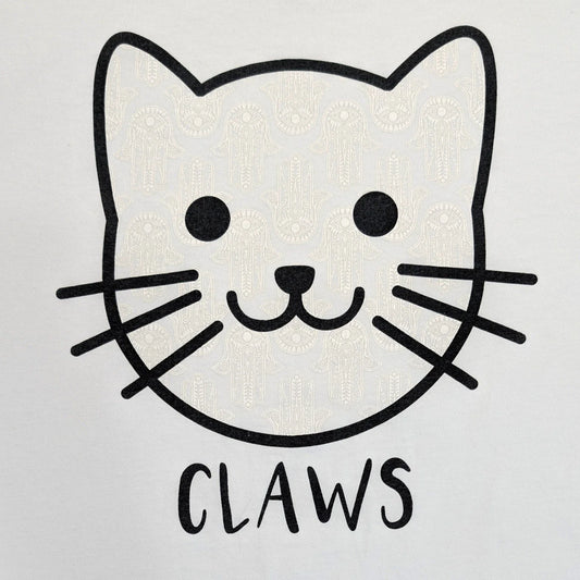 Alta Gracia Cat Graphic Long Sleeve T Shirt White Minimalist Claws Size L Unisex T-shirt, Sweatshirt, Hoodie, Long Sleeve Tee - T-Shirt, Sweatshirt, Hoodie