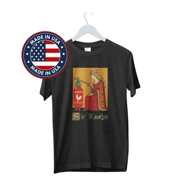 Sir Racha Funny Medieval Hot Sauce T-Shirt, Sarcastic Vintage Graphic Tee Unisex T-shirt, Sweatshirt, Hoodie, Long Sleeve Tee - T-Shirt, Sweatshirt, Hoodie