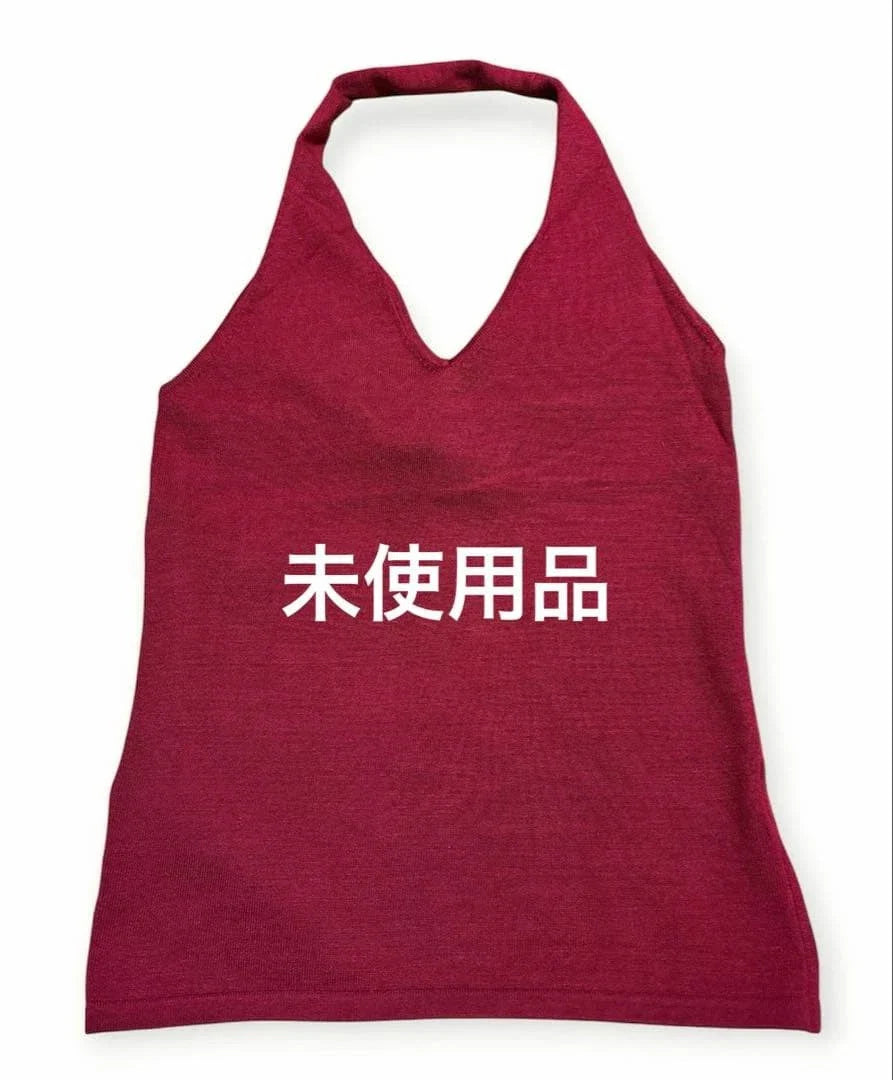 Unused item KEITA MARUYAMA halter neck knit silk red Unisex T-shirt, Sweatshirt, Hoodie, Long Sleeve Tee - T-Shirt, Sweatshirt, Hoodie