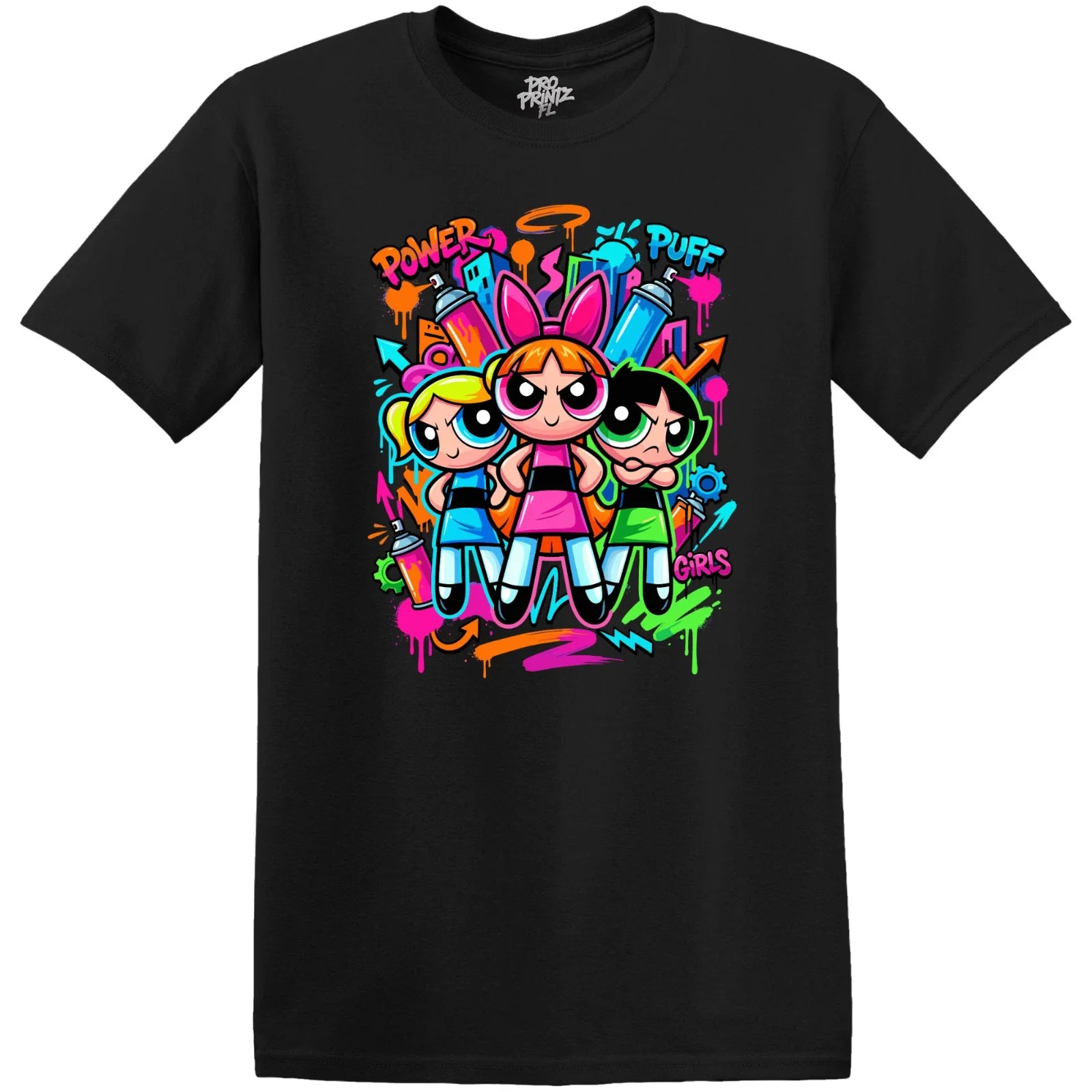 Graffiti Powerpuff Girls T-Shirt - Adult/Kid Sizes Unisex T-shirt, Sweatshirt, Hoodie, Long Sleeve Tee - T-Shirt, Sweatshirt, Hoodie