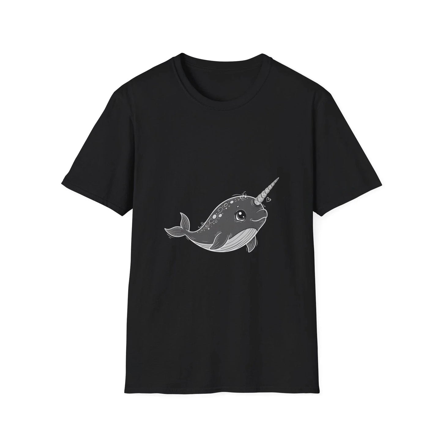 Narwhal Kawaii Cute Ocean Magic Black Tee Whimsical Graphic T-Shirt Unisex T-shirt, Sweatshirt, Hoodie, Long Sleeve Tee - T-Shirt, Sweatshirt, Hoodie