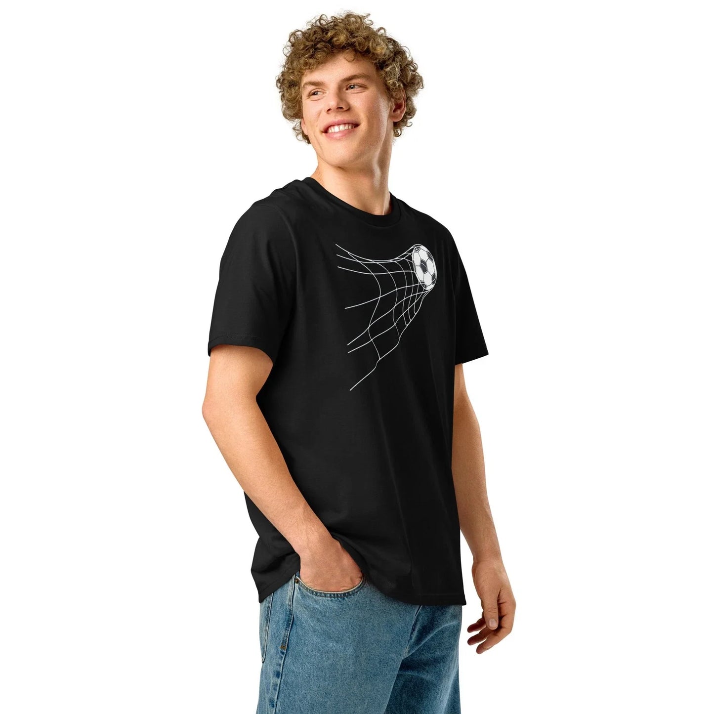 Summer Minimalist Soccer Net Football Unisex organic ribbed neck t-shirt Unisex T-shirt, Sweatshirt, Hoodie, Long Sleeve Tee - T-Shirt, Sweatshirt, Hoodie