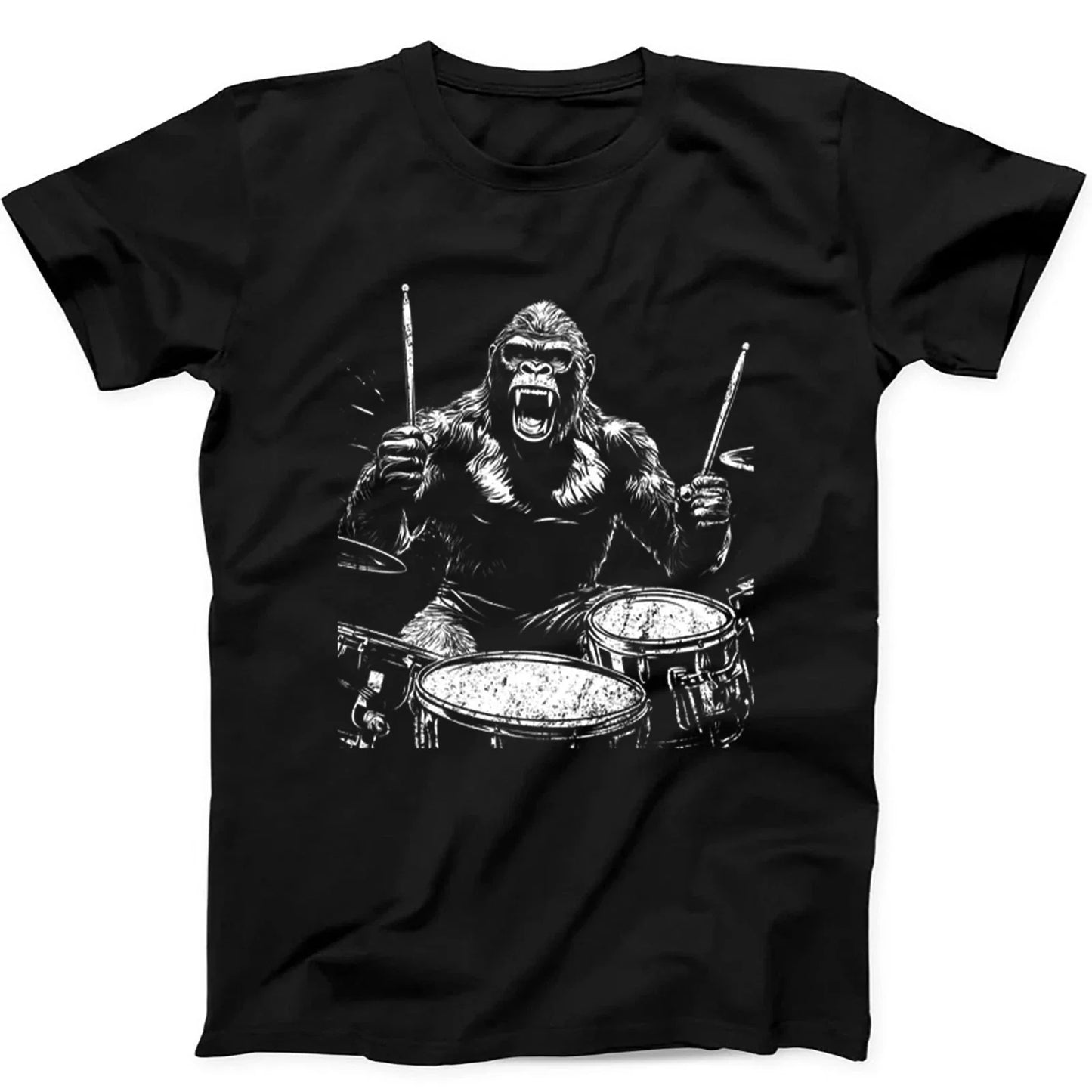 Gorilla Drummer Drum Drumming Monster Funny Animal T Shirt Sweatshirt Hoodie 406 Unisex T-shirt, Sweatshirt, Hoodie, Long Sleeve Tee - T-Shirt, Sweatshirt, Hoodie