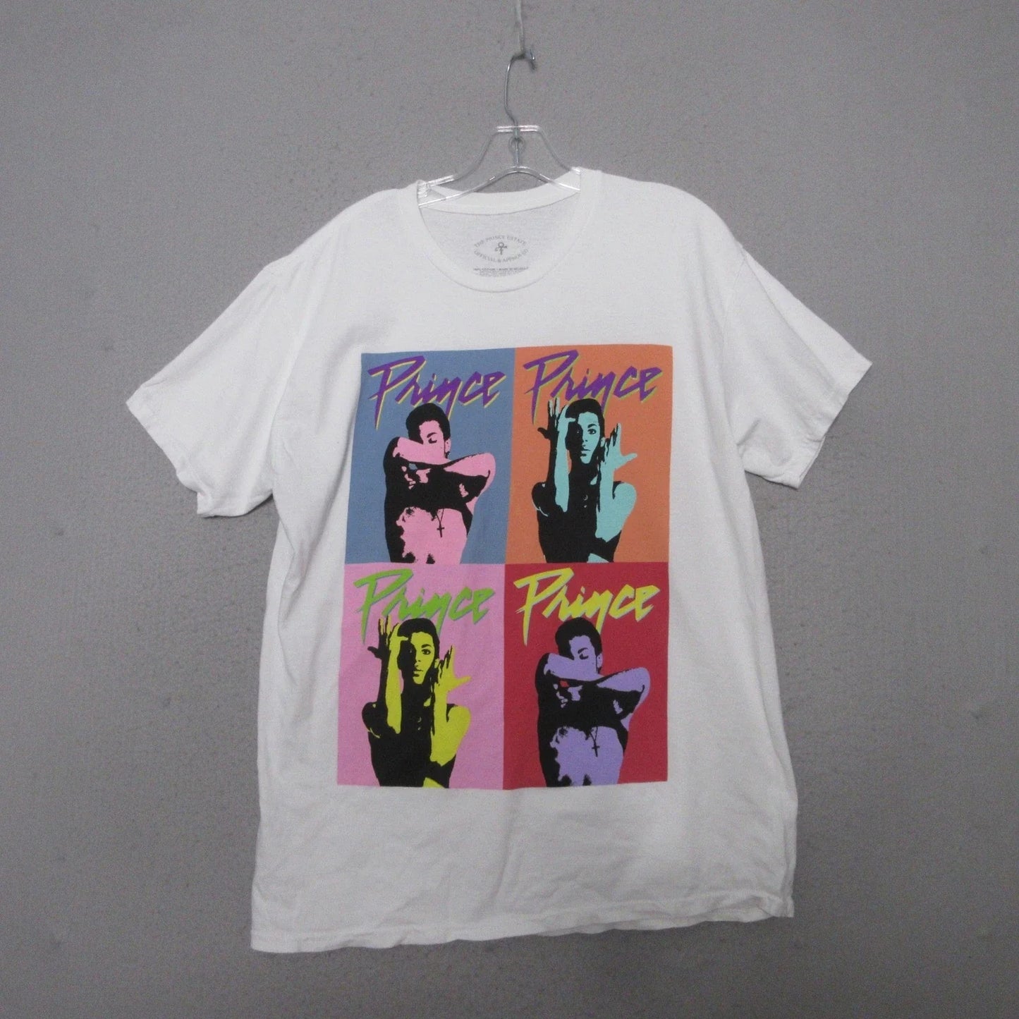 Prince T Shirt Size M The Prince Estate Pop Art Graphic Music  Tee White Cotton Unisex T-shirt, Sweatshirt, Hoodie, Long Sleeve Tee - T-Shirt, Sweatshirt, Hoodie