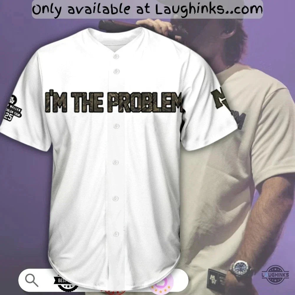 Custom Morgan Wallen Im The Problem Tour Live In Place Baseball Jersey 2025 Unisex T-shirt, Sweatshirt, Hoodie, Long Sleeve Tee - T-Shirt, Sweatshirt, Hoodie