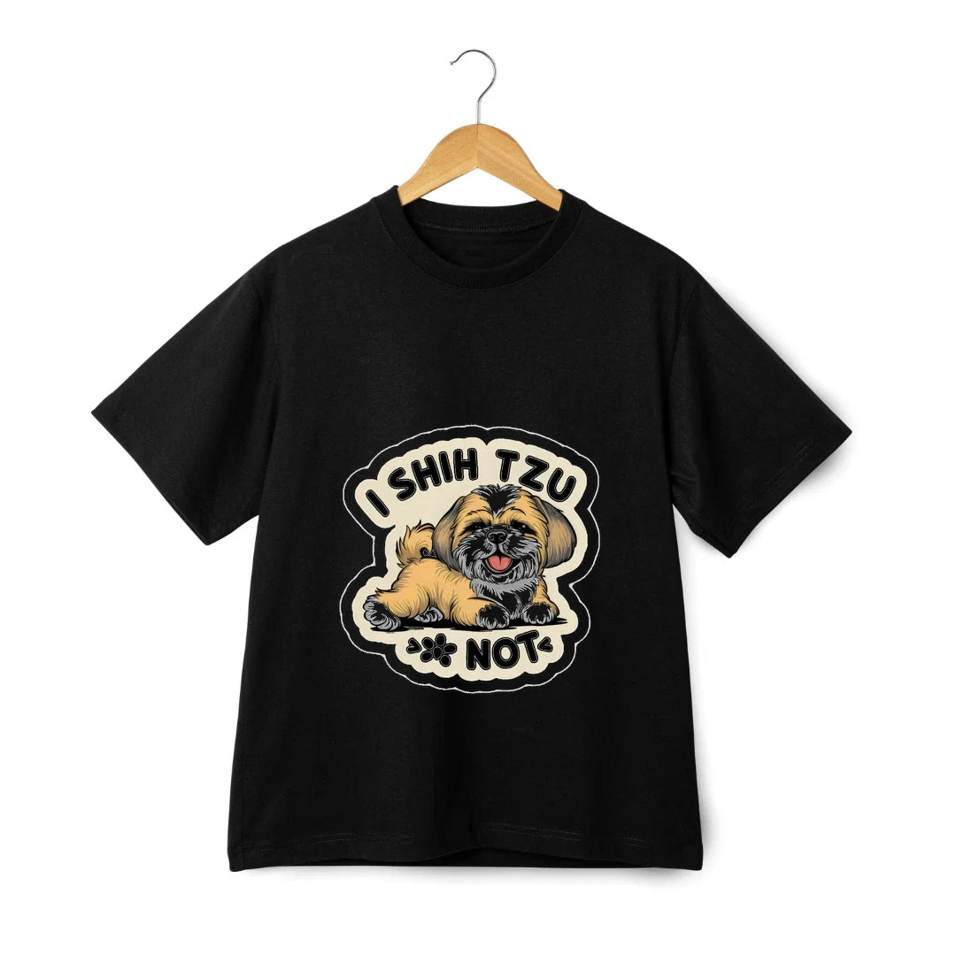 I Shih Tzu Not T-Shirt - Unisex Funny Shih Tzu Dog Cartoon Graphic Tee Unisex T-shirt, Sweatshirt, Hoodie, Long Sleeve Tee - T-Shirt, Sweatshirt, Hoodie