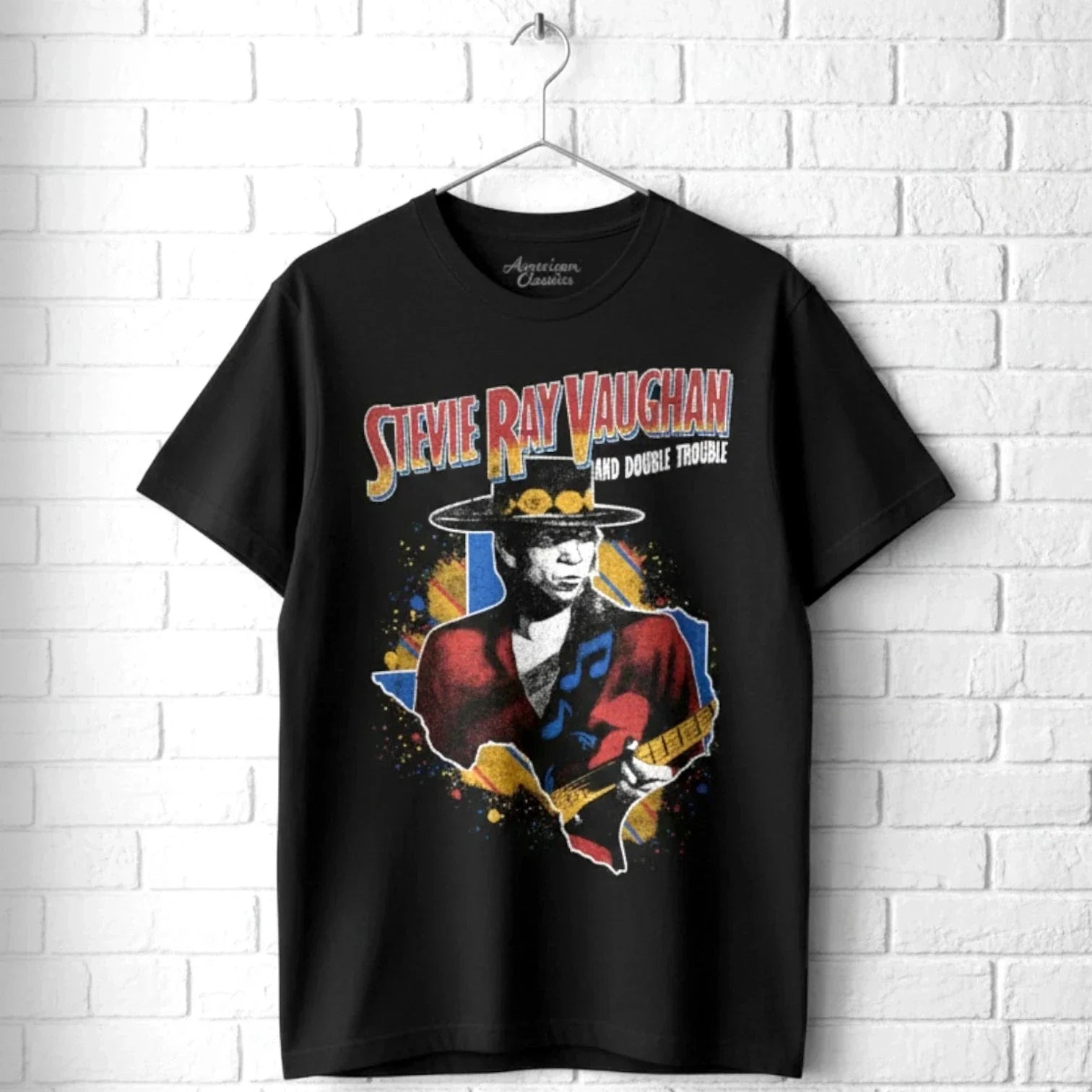 Stevie Ray Vaughan Texan T Shirt Double Trouble Unisex T-shirt, Sweatshirt, Hoodie, Long Sleeve Tee - T-Shirt, Sweatshirt, Hoodie