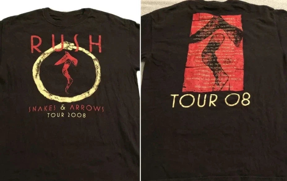 VTG RUSH SNAKES AND ARROWS TOUR T SHIRT Unisex T-shirt, Sweatshirt, Hoodie, Long Sleeve Tee - T-Shirt, Sweatshirt, Hoodie