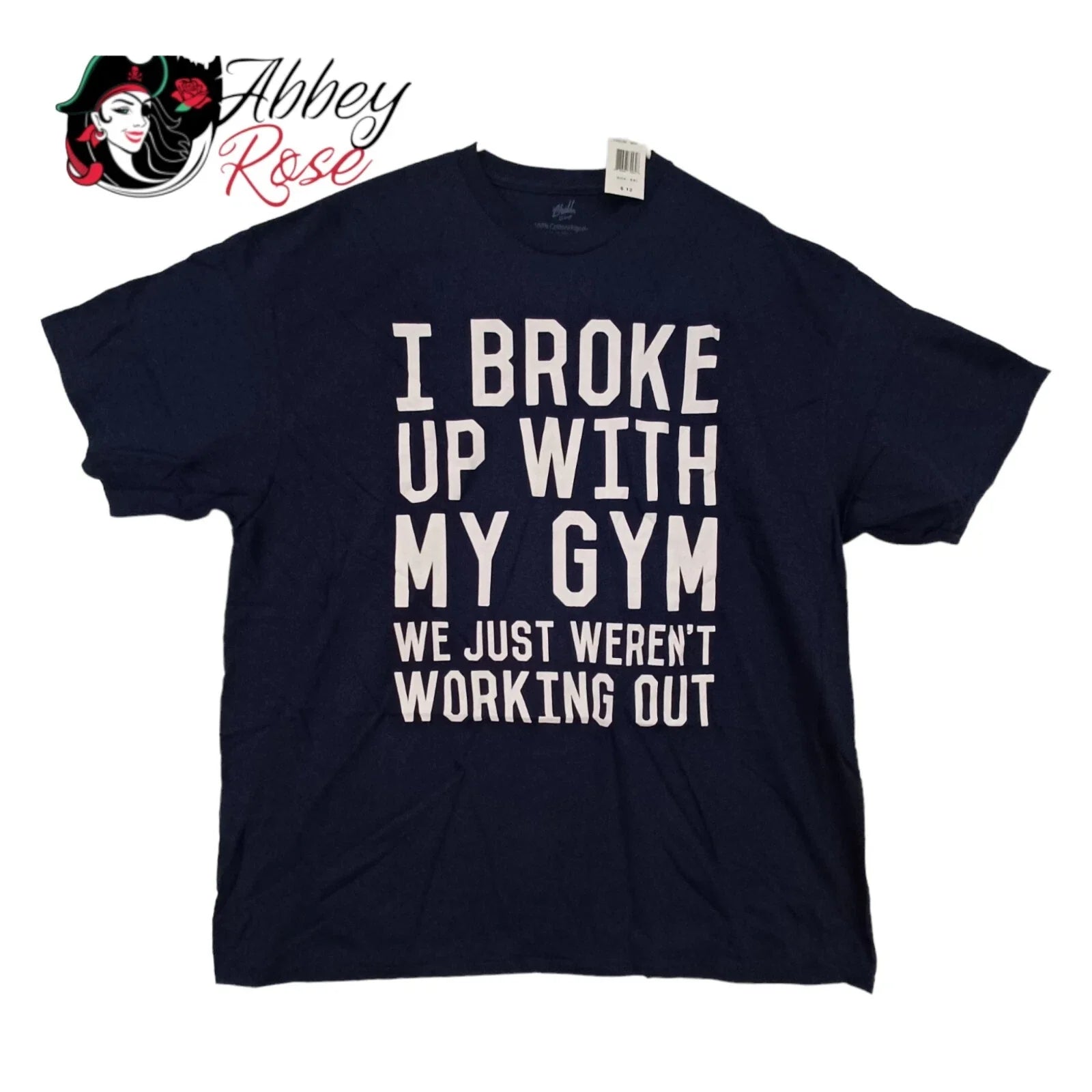 NWT I broke up with Gym We just weren't working out Funny T-shirt Black Size XXL Unisex T-shirt, Sweatshirt, Hoodie, Long Sleeve Tee - T-Shirt, Sweatshirt, Hoodie