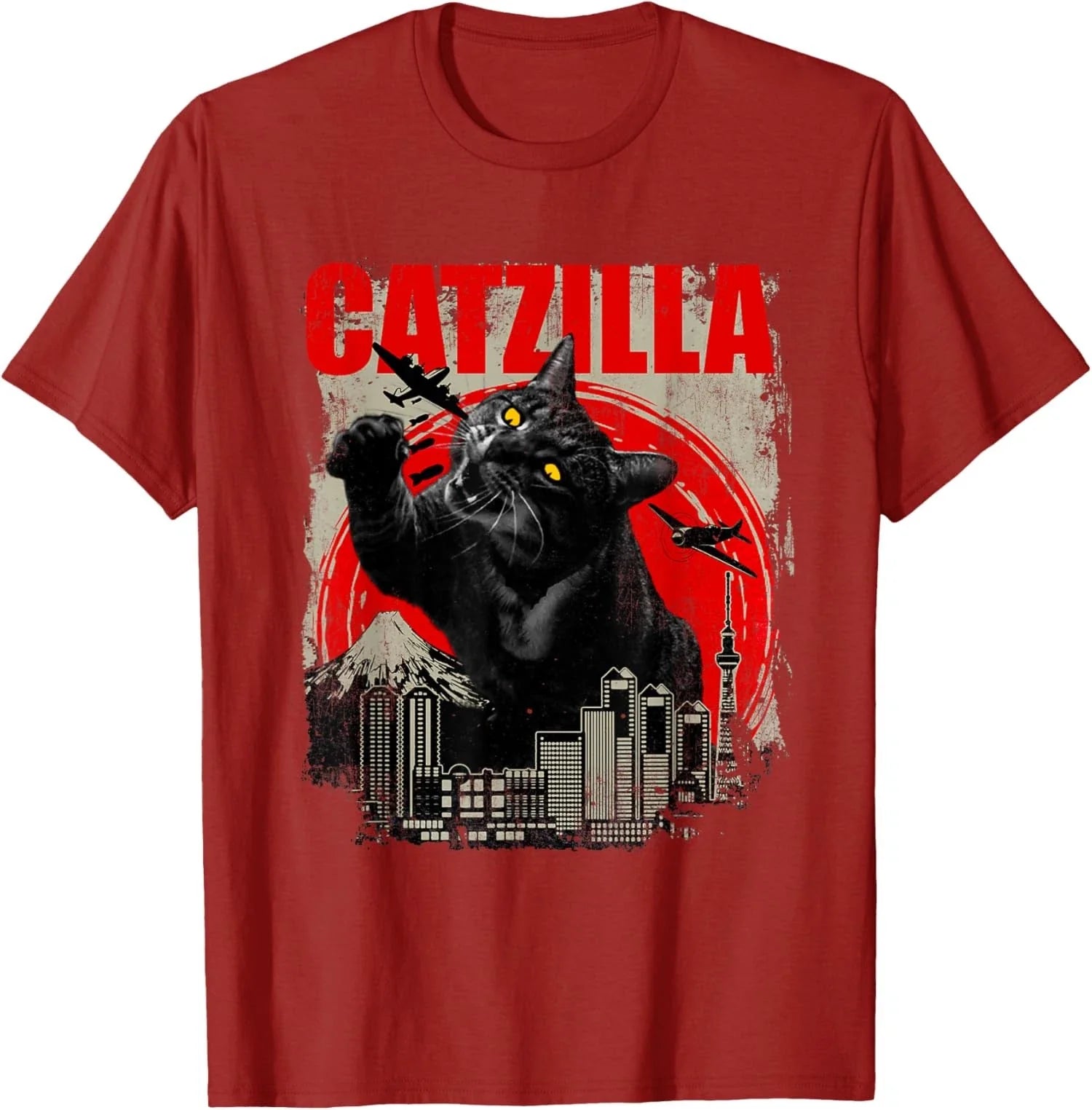 Rude Catzilla Funny Cat Lover Kitten Kitty Funny Unisex T-Shirt Unisex T-shirt, Sweatshirt, Hoodie, Long Sleeve Tee - T-Shirt, Sweatshirt, Hoodie