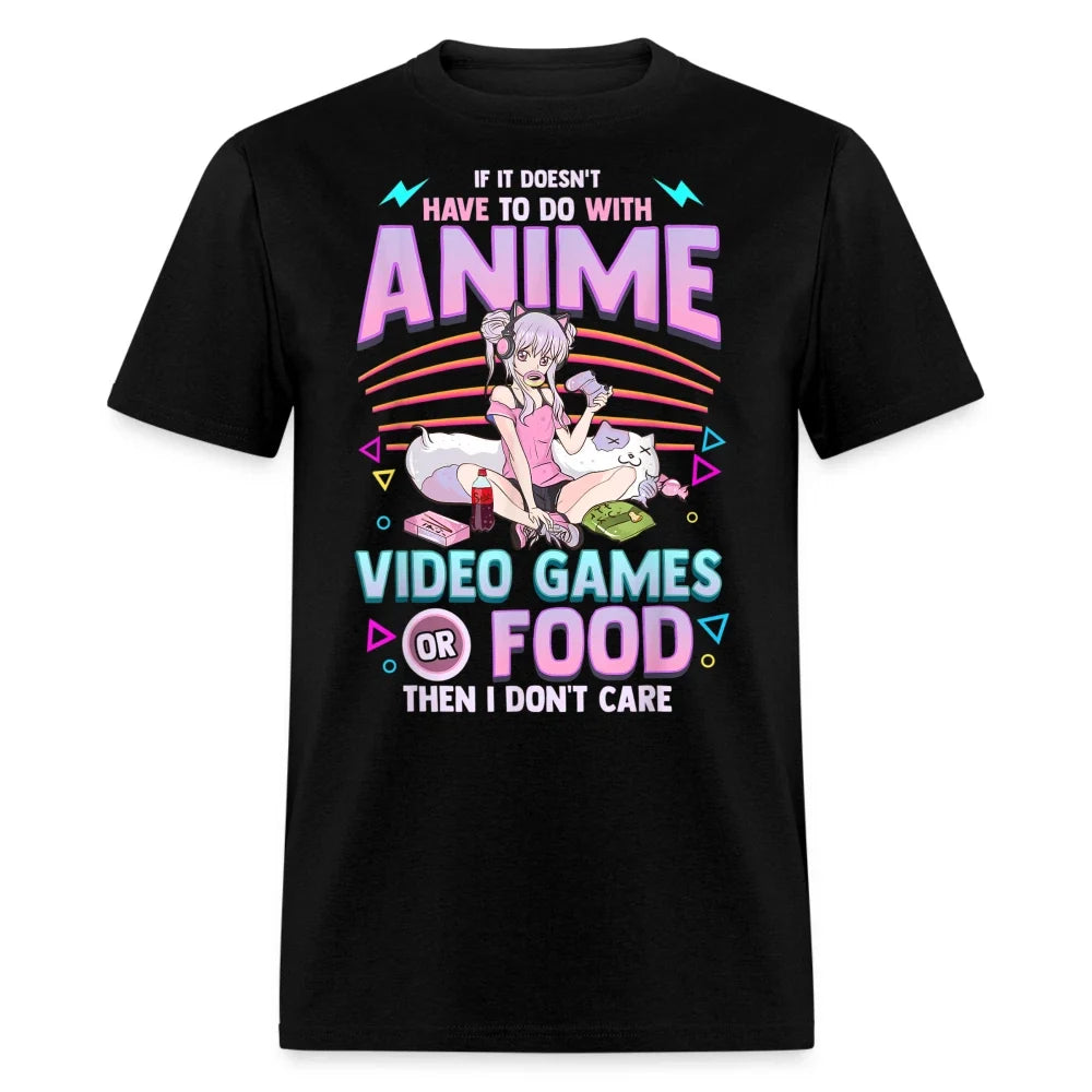 Cute Anime Gamer Girl shirt Funny Kawaii Gift Video Games Food Retro T-Shirt Unisex T-shirt, Sweatshirt, Hoodie, Long Sleeve Tee - T-Shirt, Sweatshirt, Hoodie