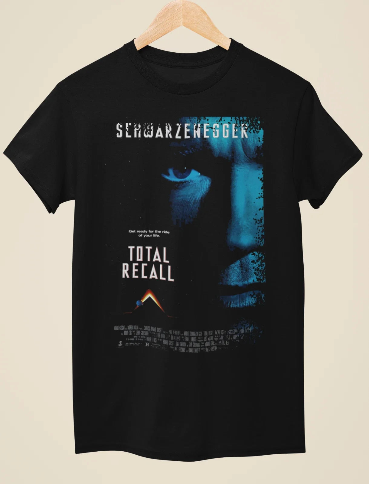 Total Recall - Movie Poster inspired Unisex Black T-Shirt Unisex T-shirt, Sweatshirt, Hoodie, Long Sleeve Tee - T-Shirt, Sweatshirt, Hoodie