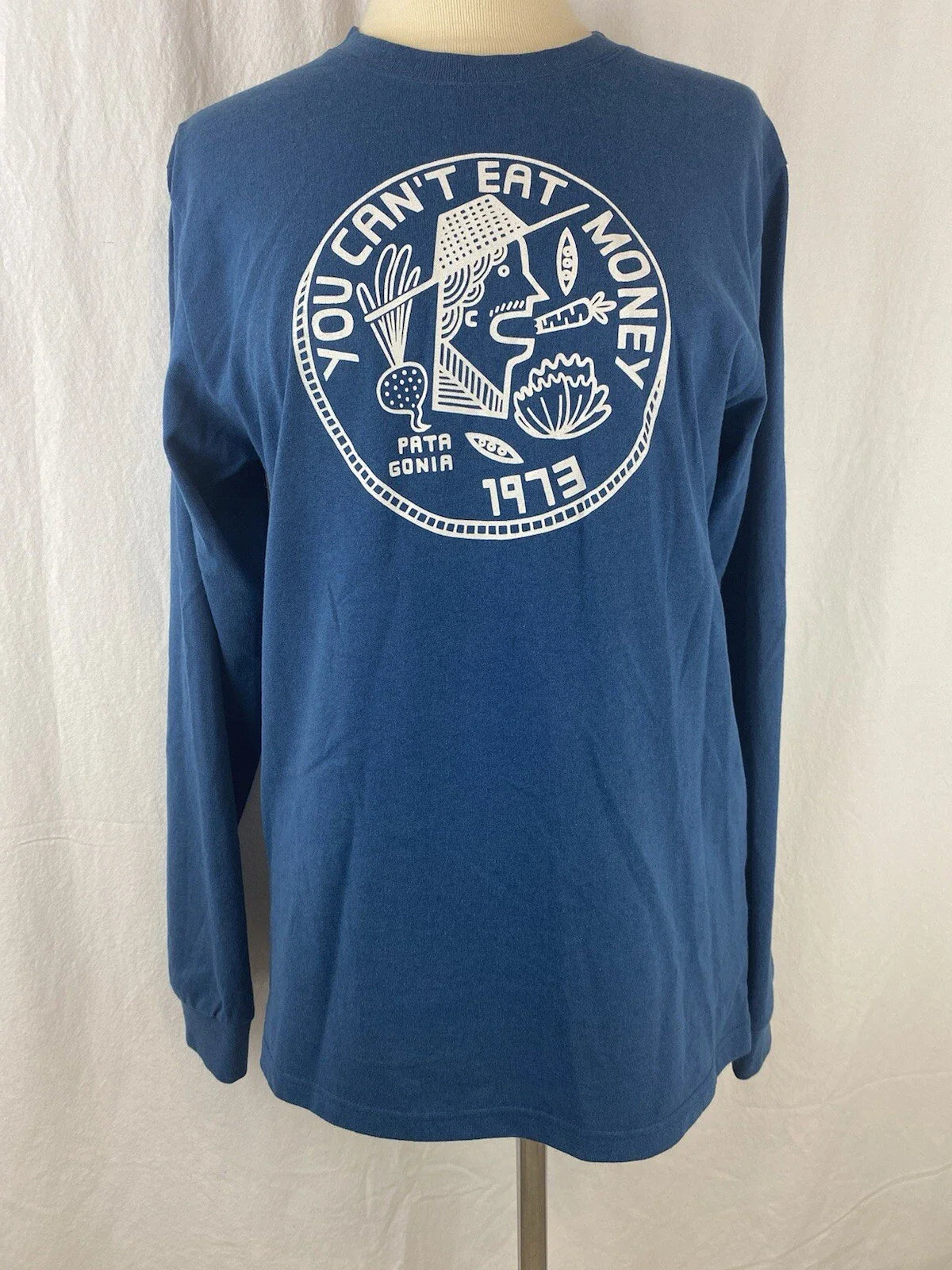 Mens Patagonia You Cant Eat Money Large Orange Long-Sleeve Shirt Small Unisex T-shirt, Sweatshirt, Hoodie, Long Sleeve Tee - T-Shirt, Sweatshirt, Hoodie