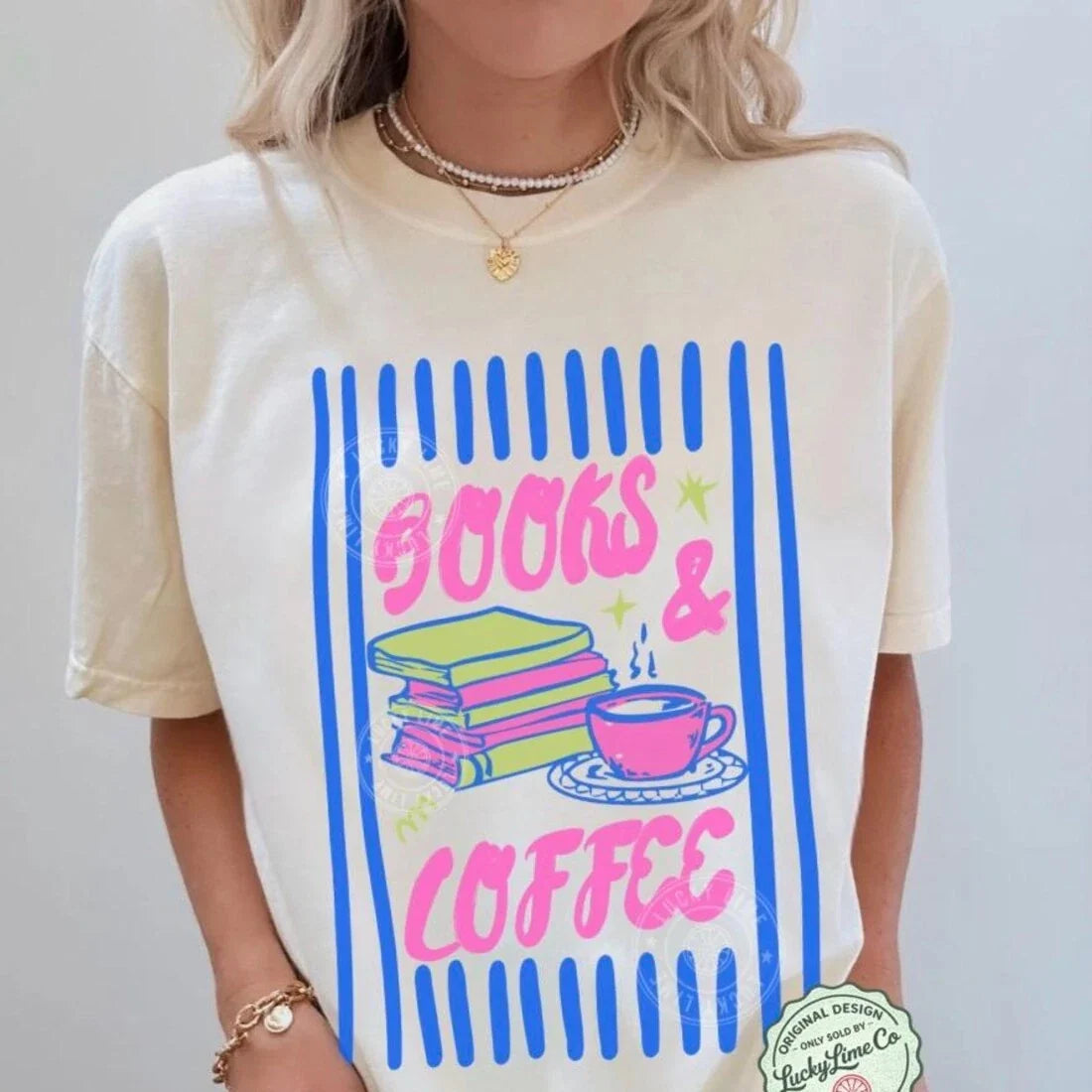 Books and Coffee Shirt, Comfort Colors Book Shirt, Gift for Book Lover, Unisex T-shirt, Sweatshirt, Hoodie, Long Sleeve Tee - T-Shirt, Sweatshirt, Hoodie