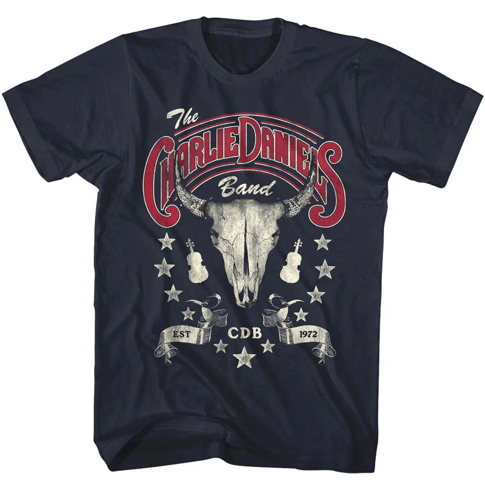Charlie Daniels Band Skull Est 1972 Men's T Shirt Unisex T-shirt, Sweatshirt, Hoodie, Long Sleeve Tee - T-Shirt, Sweatshirt, Hoodie
