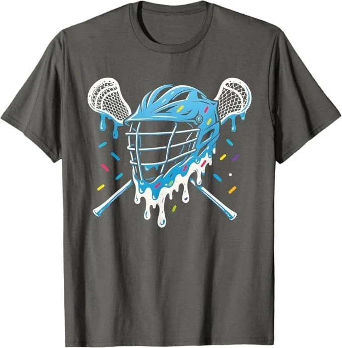 Lacrosse Ice Cream Drip Lax Boys Helmet Stick Youth Players T-Shirt Unisex T-shirt, Sweatshirt, Hoodie, Long Sleeve Tee - T-Shirt, Sweatshirt, Hoodie