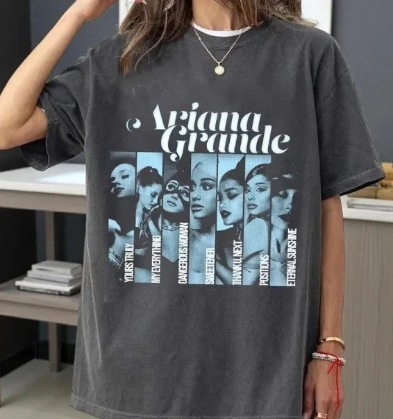 Grande Albums Vintage Graphic Merch Shirt Unisex T-shirt, Sweatshirt, Hoodie, Long Sleeve Tee - T-Shirt, Sweatshirt, Hoodie
