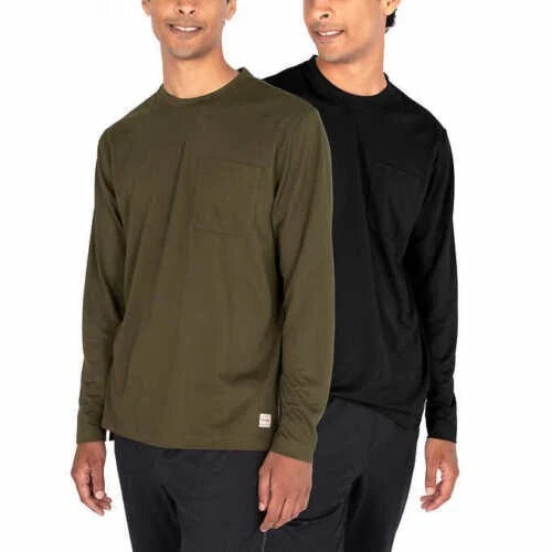 NWT Wrangler Men 2 Pack Long Sleeve Layering Work Tee Sz M Black/Green $50 FLI27 Unisex T-shirt, Sweatshirt, Hoodie, Long Sleeve Tee - T-Shirt, Sweatshirt, Hoodie