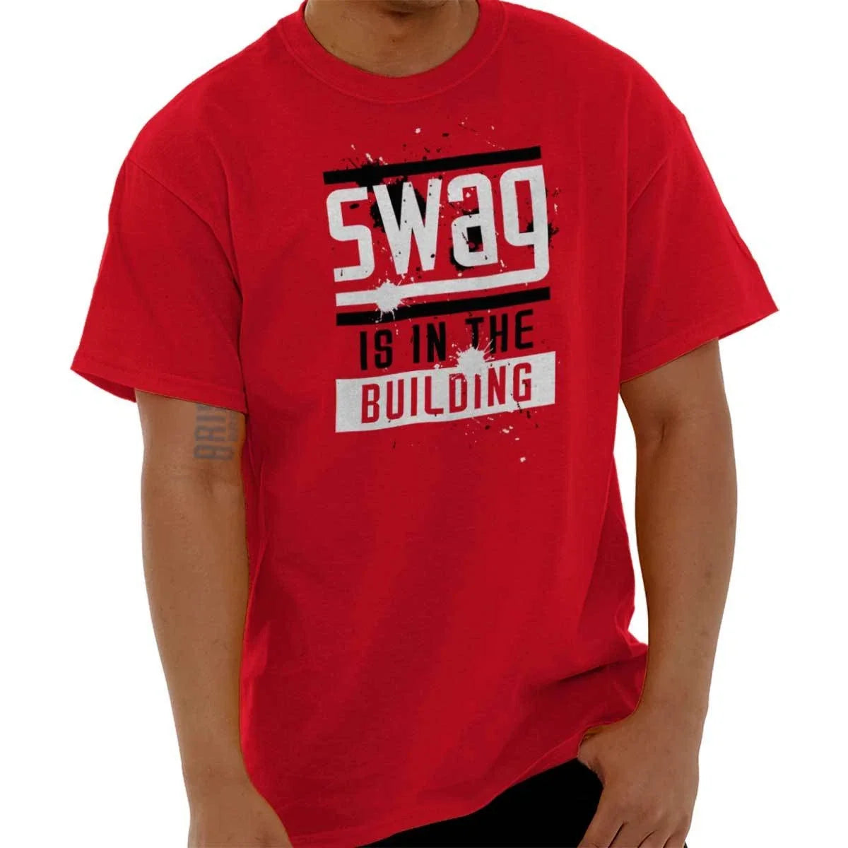Swag In Building Funny Sarcastic Party Gift Mens Casual Crewneck T Shirts Tees Unisex T-shirt, Sweatshirt, Hoodie, Long Sleeve Tee - T-Shirt, Sweatshirt, Hoodie