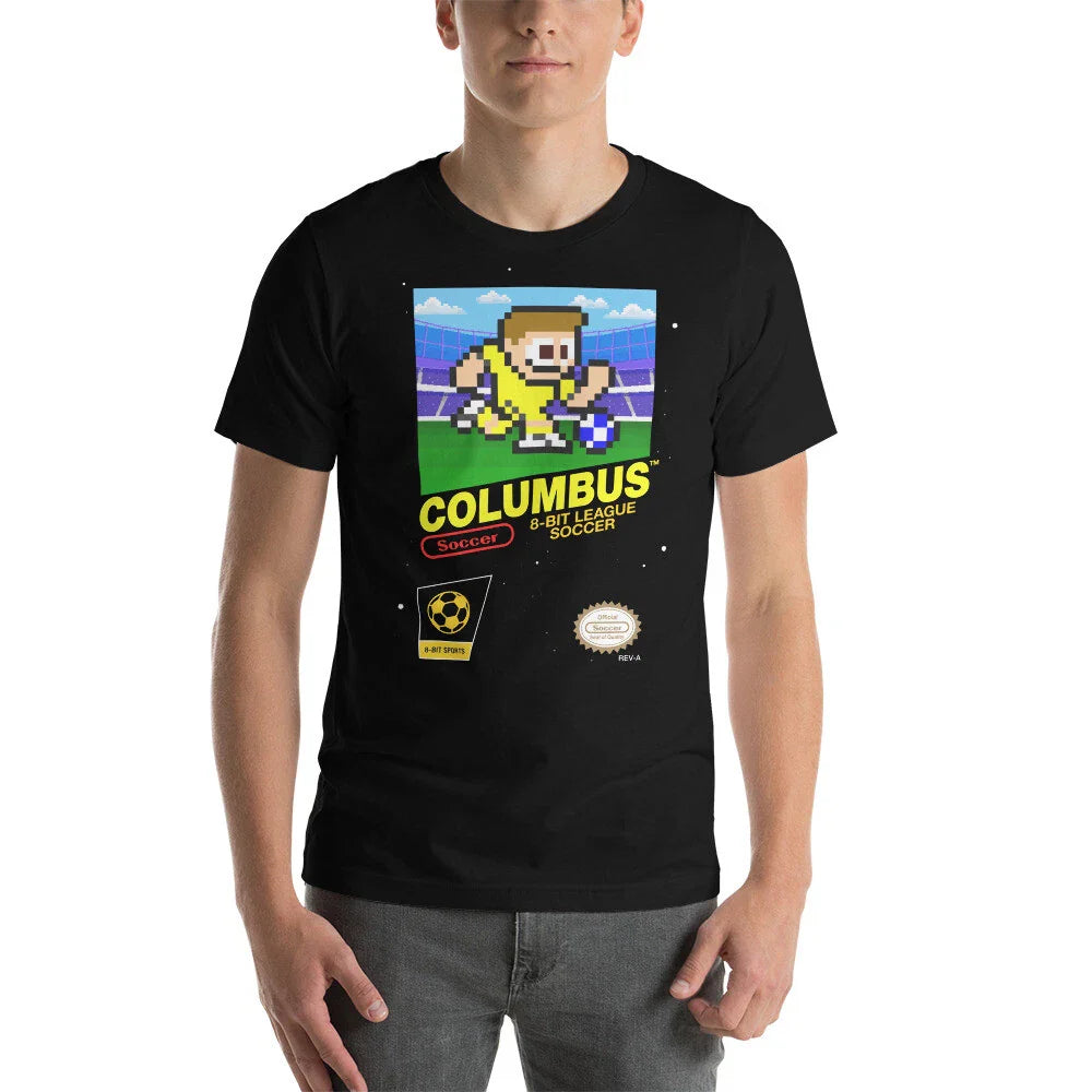 Columbus Crew 8-bit Retro NES League Soccer Football Club FC Jersey Kit T-Shirt Unisex T-shirt, Sweatshirt, Hoodie, Long Sleeve Tee - T-Shirt, Sweatshirt, Hoodie