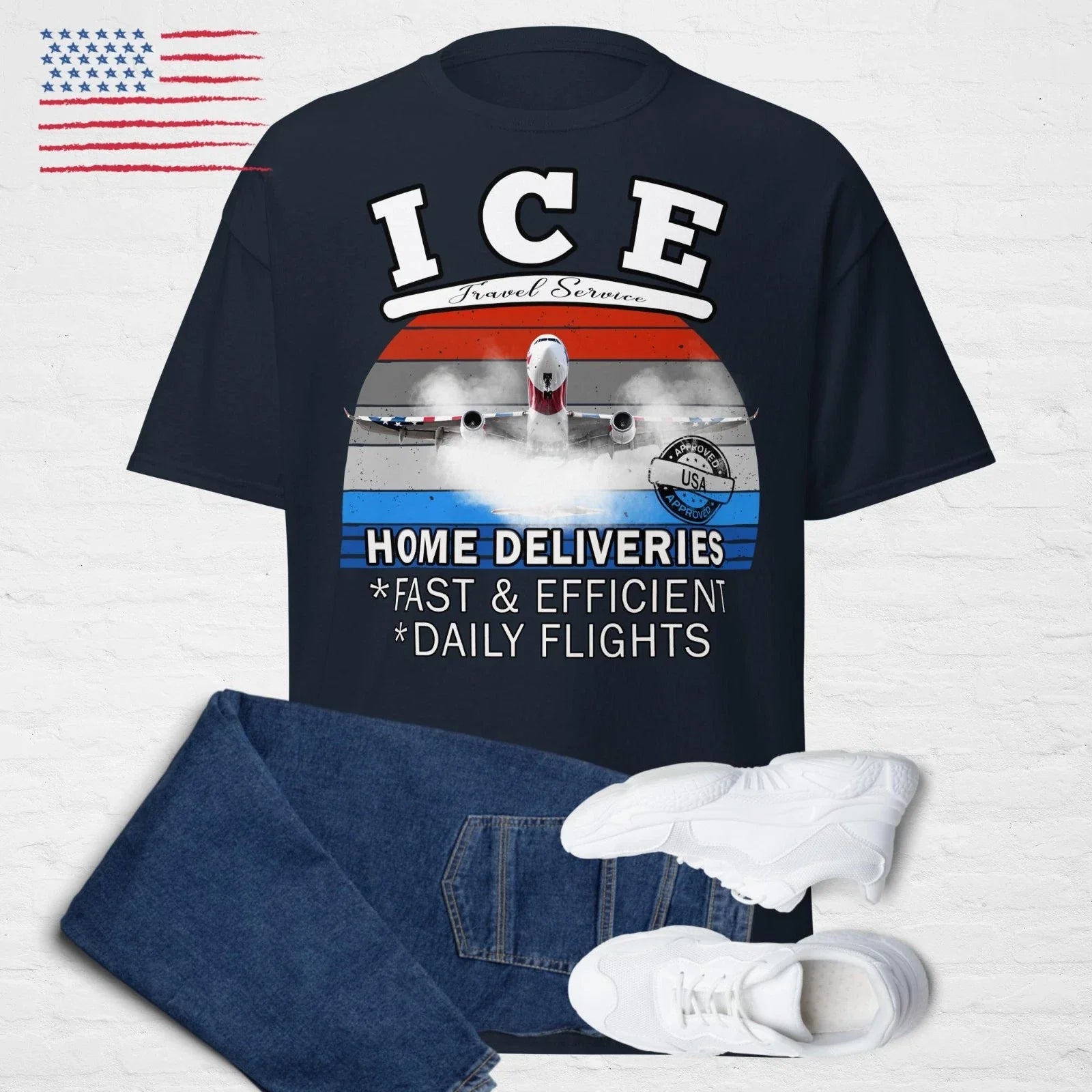 Funny ICE Shirt ICE Travel Service Immigration, Border Patrol T-Shirt Trump MAGA Unisex T-shirt, Sweatshirt, Hoodie, Long Sleeve Tee - T-Shirt, Sweatshirt, Hoodie