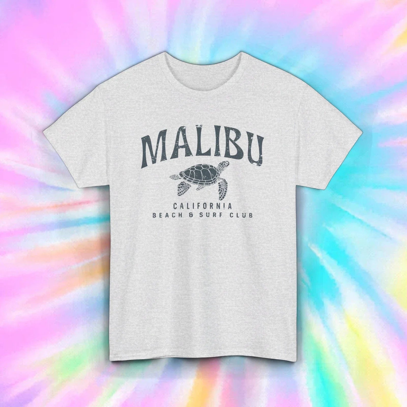 Malibu Beach & Surf Club T-Shirt | California Surfing Tee | Turtle Graphic Unisex T-shirt, Sweatshirt, Hoodie, Long Sleeve Tee - T-Shirt, Sweatshirt, Hoodie