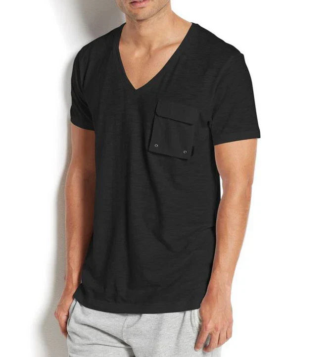 New Mens 2(X)IST V-Neck Black Slub Cargo Pocket Short Sleeve T-Shirt S Unisex T-shirt, Sweatshirt, Hoodie, Long Sleeve Tee - T-Shirt, Sweatshirt, Hoodie