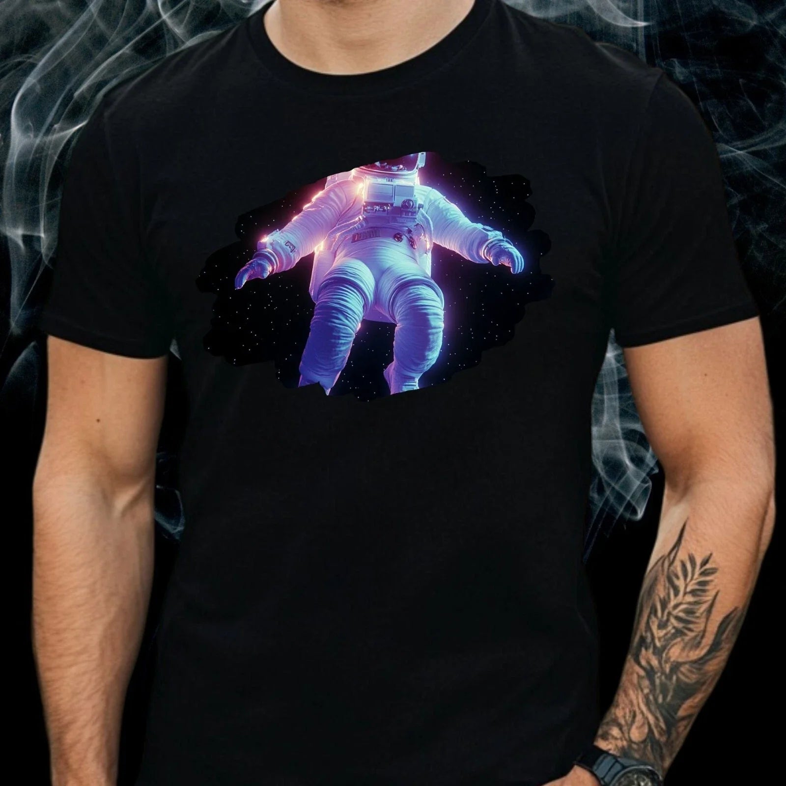 Mens Astronaut Motif Cotton T-Shirt Size XS to 5XL Unisex T-shirt, Sweatshirt, Hoodie, Long Sleeve Tee - T-Shirt, Sweatshirt, Hoodie