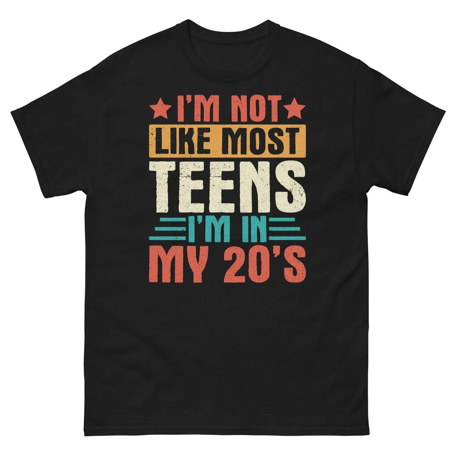 Im Not Like Most Teens Im in My 20s Sarcastic Novelty Men's Classic Tee Unisex T-shirt, Sweatshirt, Hoodie, Long Sleeve Tee - T-Shirt, Sweatshirt, Hoodie