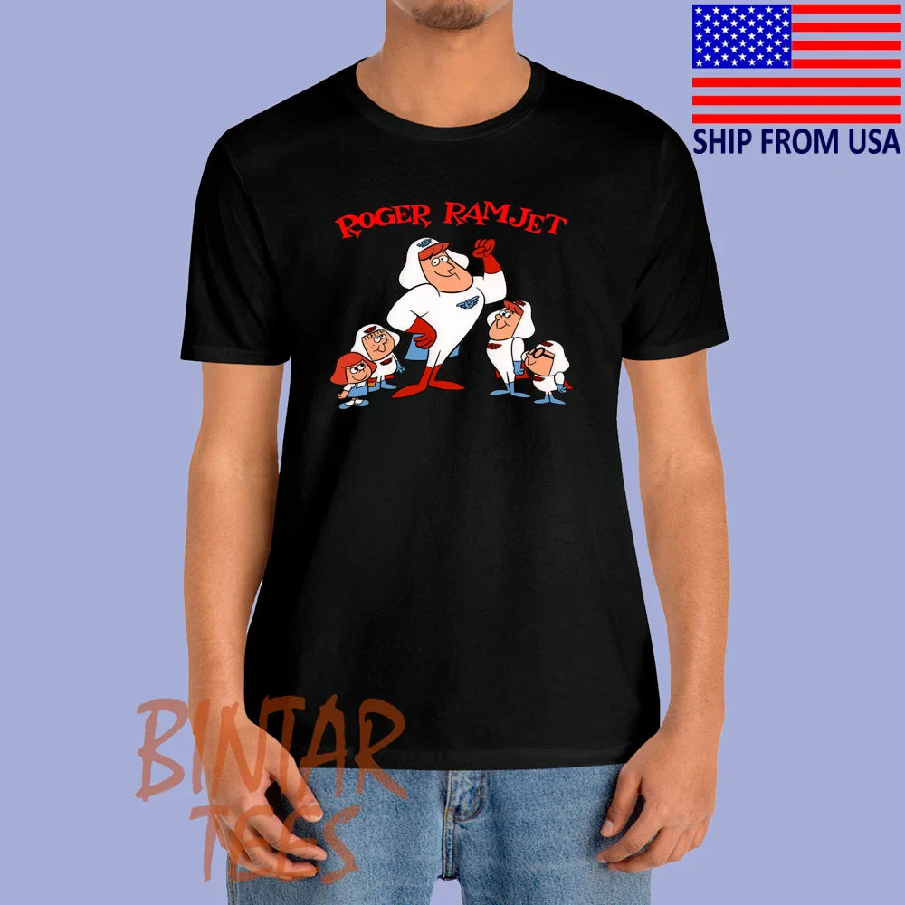Roger Ramjet Men's Black Size S-5XL Unisex T-shirt, Sweatshirt, Hoodie, Long Sleeve Tee - T-Shirt, Sweatshirt, Hoodie