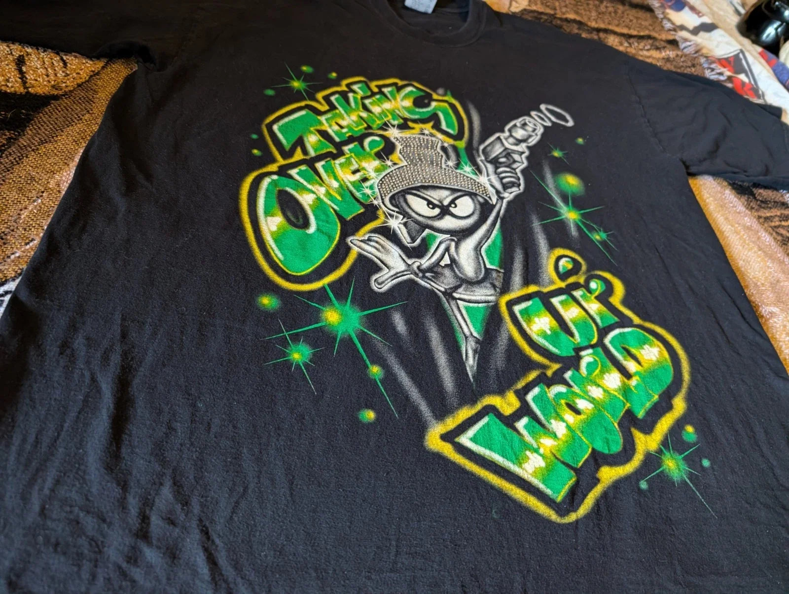 Vintage y2k Bling Marvin The Martian AOP Graphic Print 3XL Tall Tall T Rap T Unisex T-shirt, Sweatshirt, Hoodie, Long Sleeve Tee - T-Shirt, Sweatshirt, Hoodie
