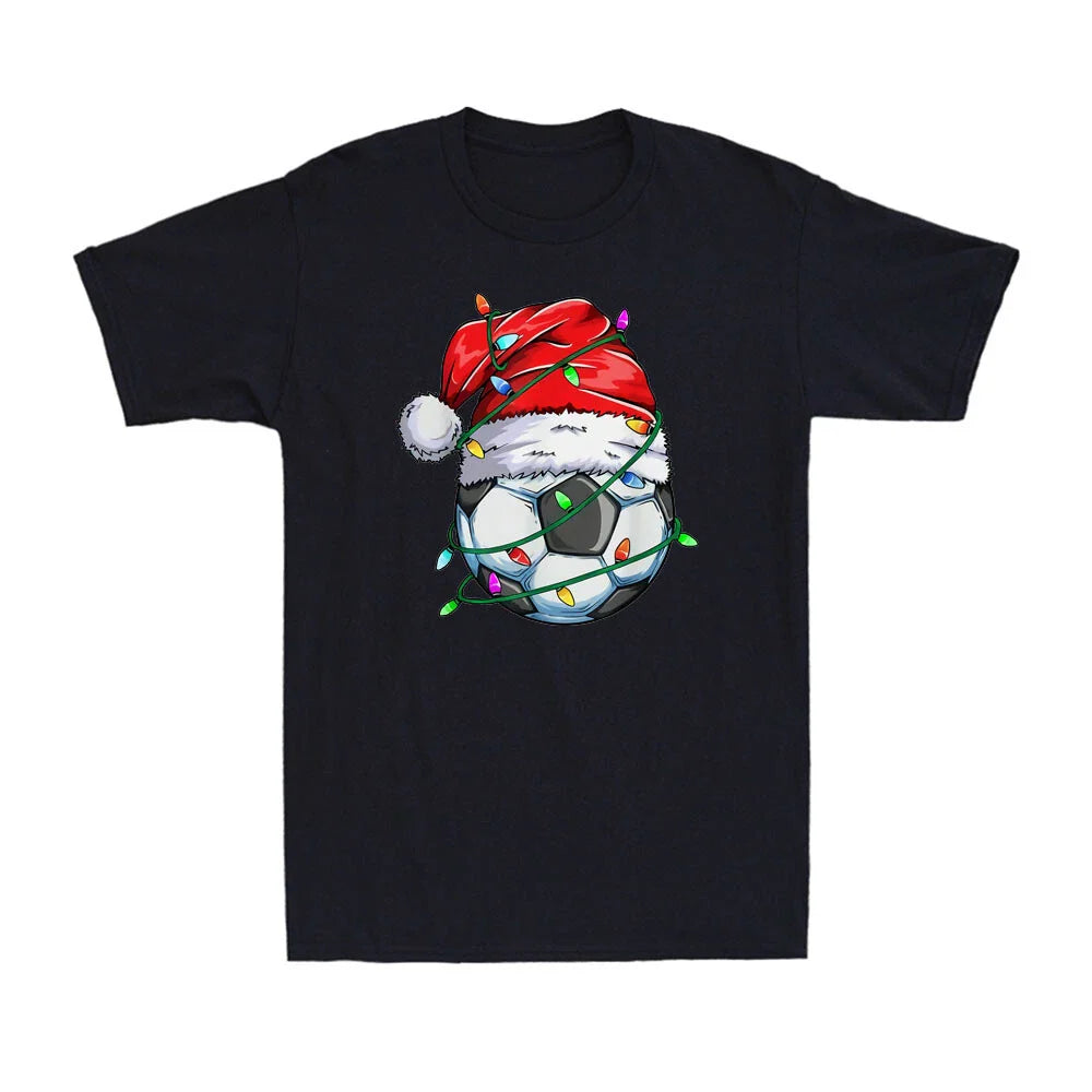 Santa Soccer Ball Sports Funny Soccer Player Christmas Gift Men's T-Shirt Unisex T-shirt, Sweatshirt, Hoodie, Long Sleeve Tee - T-Shirt, Sweatshirt, Hoodie
