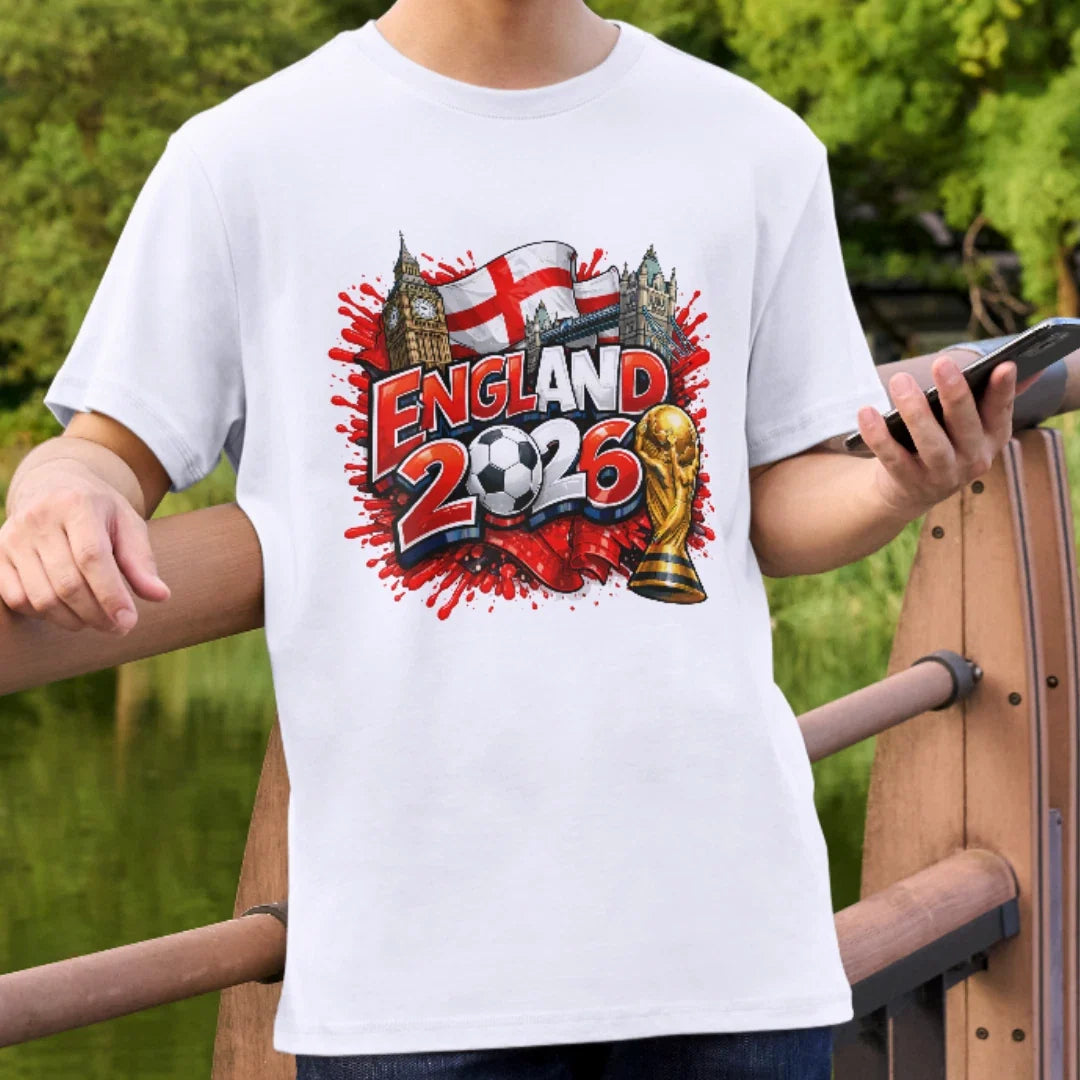 England World Cup 2026 Adult T-Shirt  Unisex Football Supporter Tee Gift Fans Unisex T-shirt, Sweatshirt, Hoodie, Long Sleeve Tee - T-Shirt, Sweatshirt, Hoodie