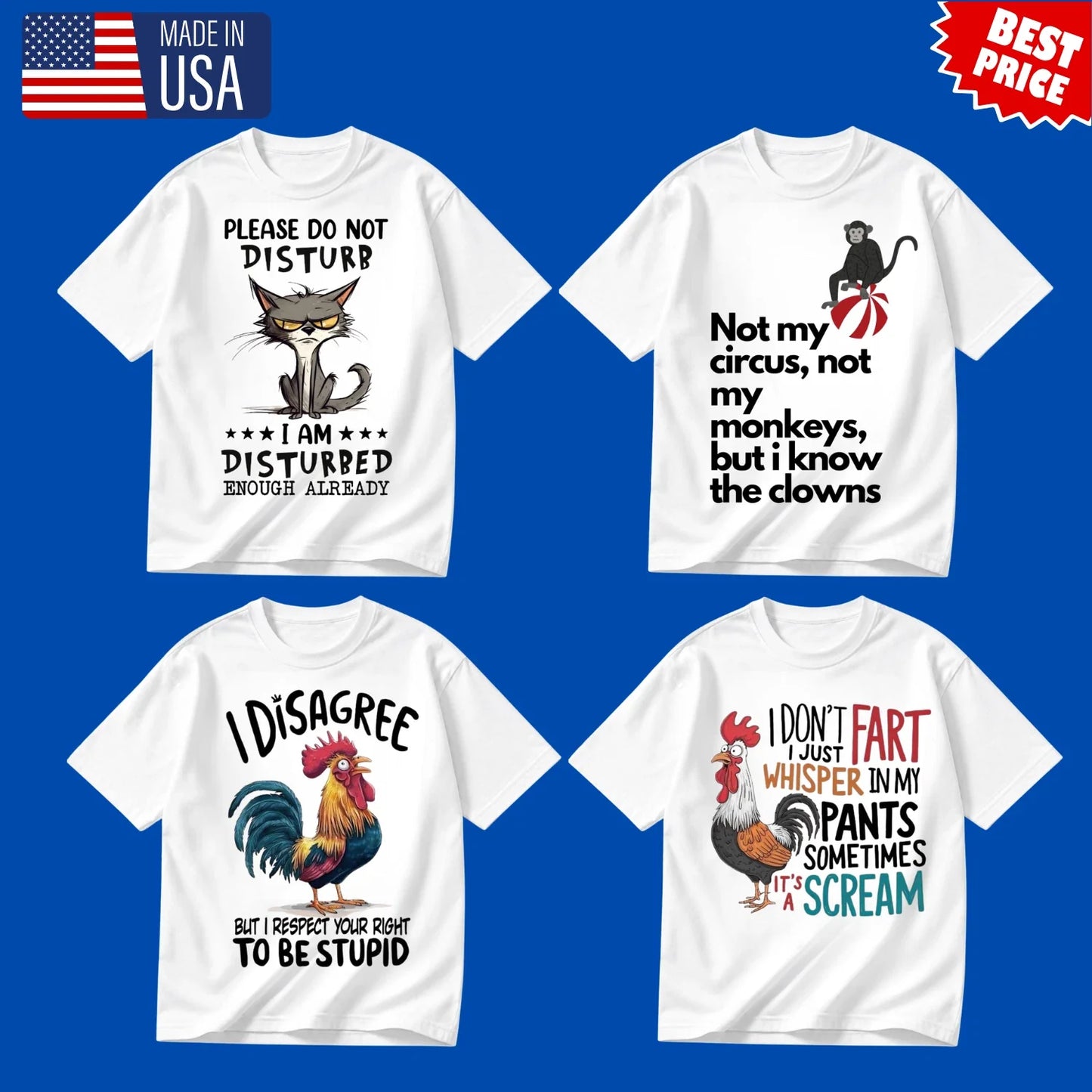 Funny Animal Meme Graphic T-Shirt Sarcastic Quotes Cat Chicken Humor Tee Unisex Unisex T-shirt, Sweatshirt, Hoodie, Long Sleeve Tee - T-Shirt, Sweatshirt, Hoodie