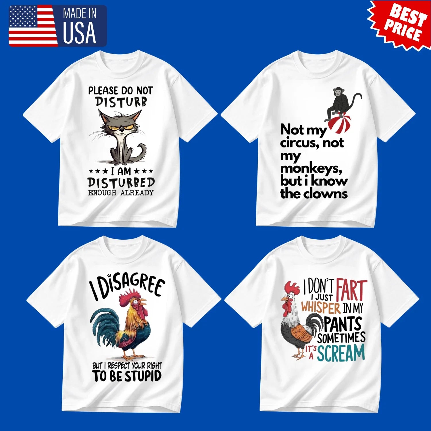Funny Animal Meme Graphic T-Shirt Sarcastic Quotes Cat Chicken Humor Tee Unisex Unisex T-shirt, Sweatshirt, Hoodie, Long Sleeve Tee - T-Shirt, Sweatshirt, Hoodie