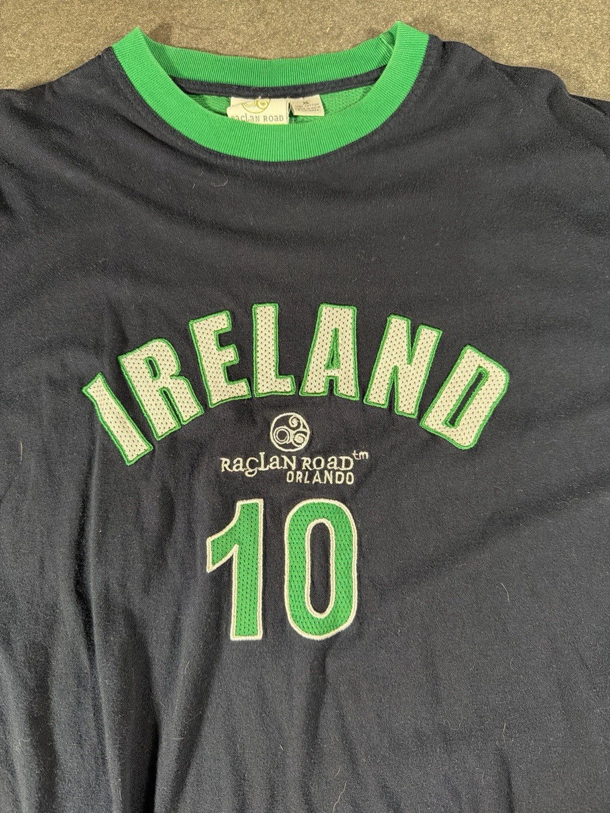 Raglan Road Orlando Ireland Soccer Jersey Style T-Shirt Green Blue XL Unisex T-shirt, Sweatshirt, Hoodie, Long Sleeve Tee - T-Shirt, Sweatshirt, Hoodie