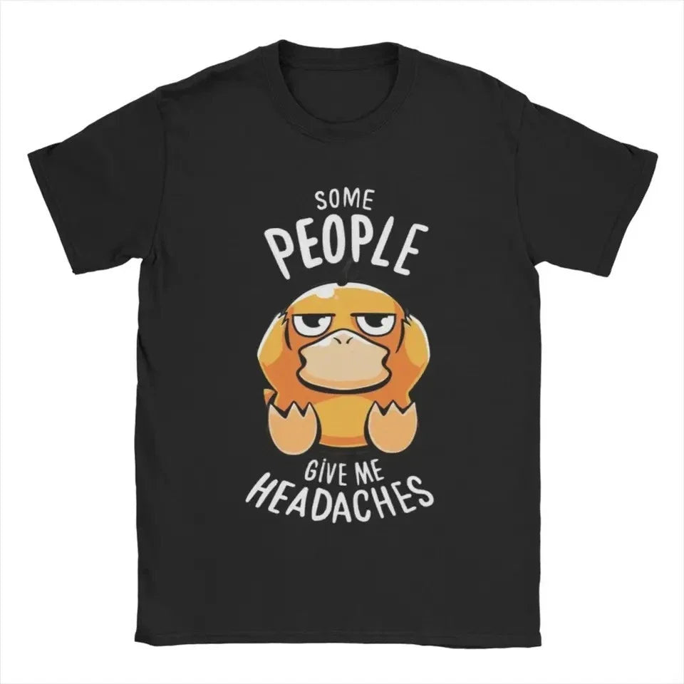 Psyduck Cotton T-Shirt Anime Manga Funny Cute Unisex Cotton Kawaii T-Shirt Unisex T-shirt, Sweatshirt, Hoodie, Long Sleeve Tee - T-Shirt, Sweatshirt, Hoodie