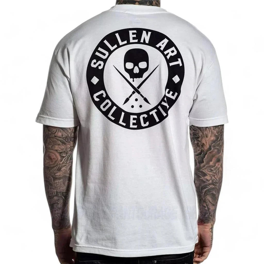 New Men's Sullen Art Collective Logo Art Driven White Tattoo T-Shirt L-XXL Unisex T-shirt, Sweatshirt, Hoodie, Long Sleeve Tee - T-Shirt, Sweatshirt, Hoodie