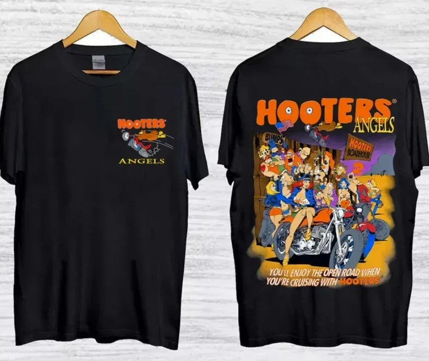 Vintage 90s Hooters Shirt, All Size Unisex T-shirt, Sweatshirt, Hoodie, Long Sleeve Tee - T-Shirt, Sweatshirt, Hoodie