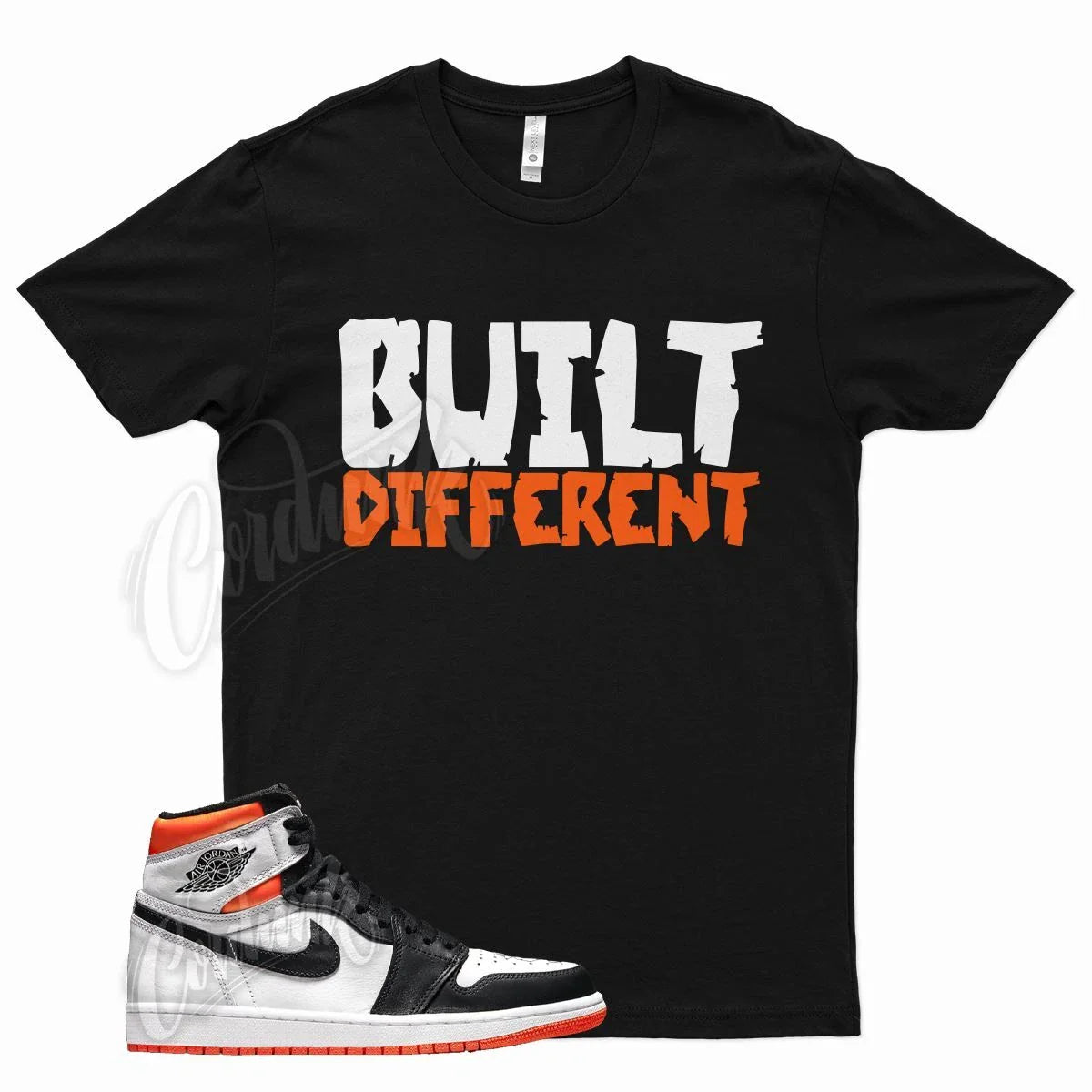 Black BUILT Shirt for J1 1 High Electro Orange Shattered Backboard Starfish Unisex T-shirt, Sweatshirt, Hoodie, Long Sleeve Tee - T-Shirt, Sweatshirt, Hoodie