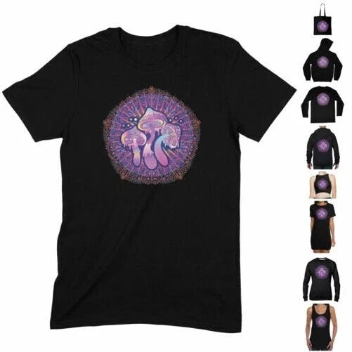 Magic Mushrooms Mandala Psychedelic T Shirt - Trippy Hipster Boho Hippie Unisex T-shirt, Sweatshirt, Hoodie, Long Sleeve Tee - T-Shirt, Sweatshirt, Hoodie