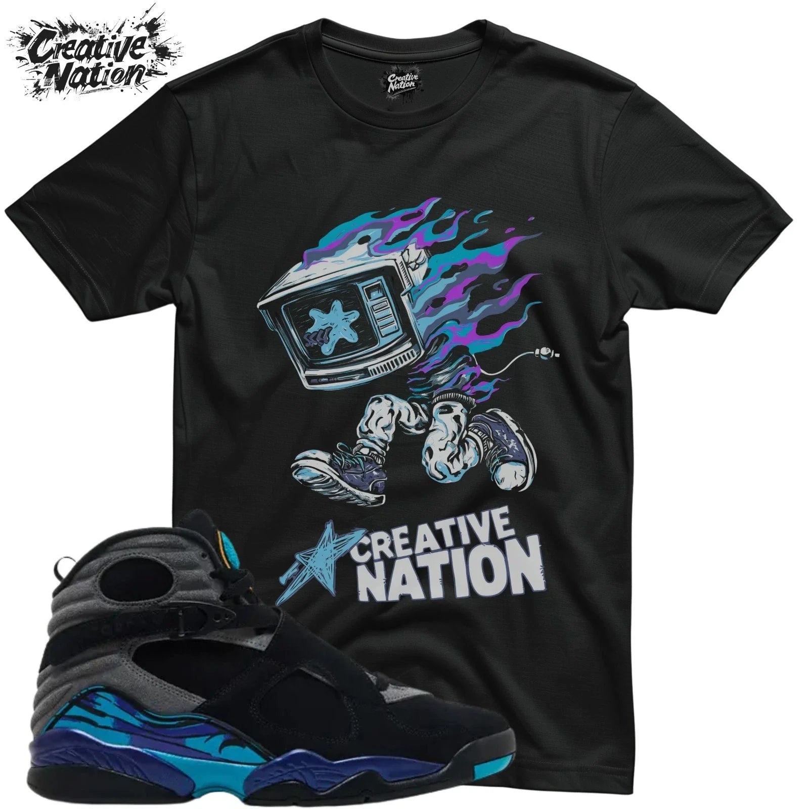 Shirt To Match 8 Aqua Unisex Tee Sneaker Shirt Cool Shirt For Sneaker Tee Unisex T-shirt, Sweatshirt, Hoodie, Long Sleeve Tee - T-Shirt, Sweatshirt, Hoodie