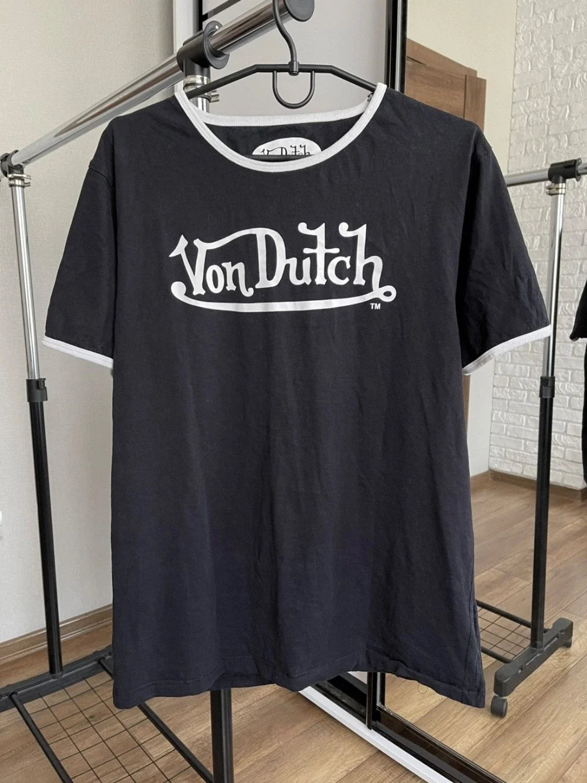 Von Dutch Big Logo T-Shirt Size XL Y2K Unisex T-shirt, Sweatshirt, Hoodie, Long Sleeve Tee - T-Shirt, Sweatshirt, Hoodie